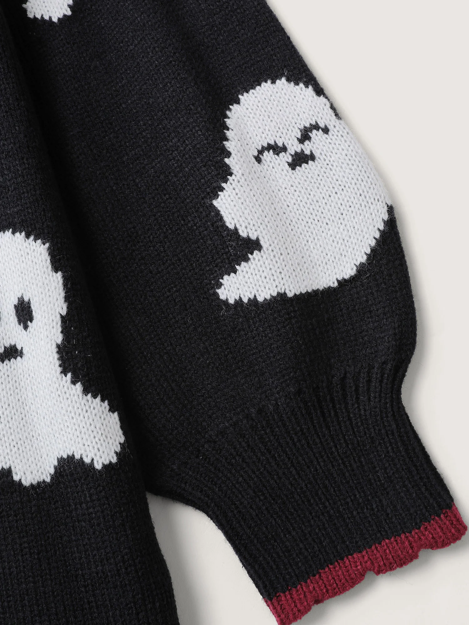 Happy Ghost Curvy Hem Open-Front Cardigan - Image 6