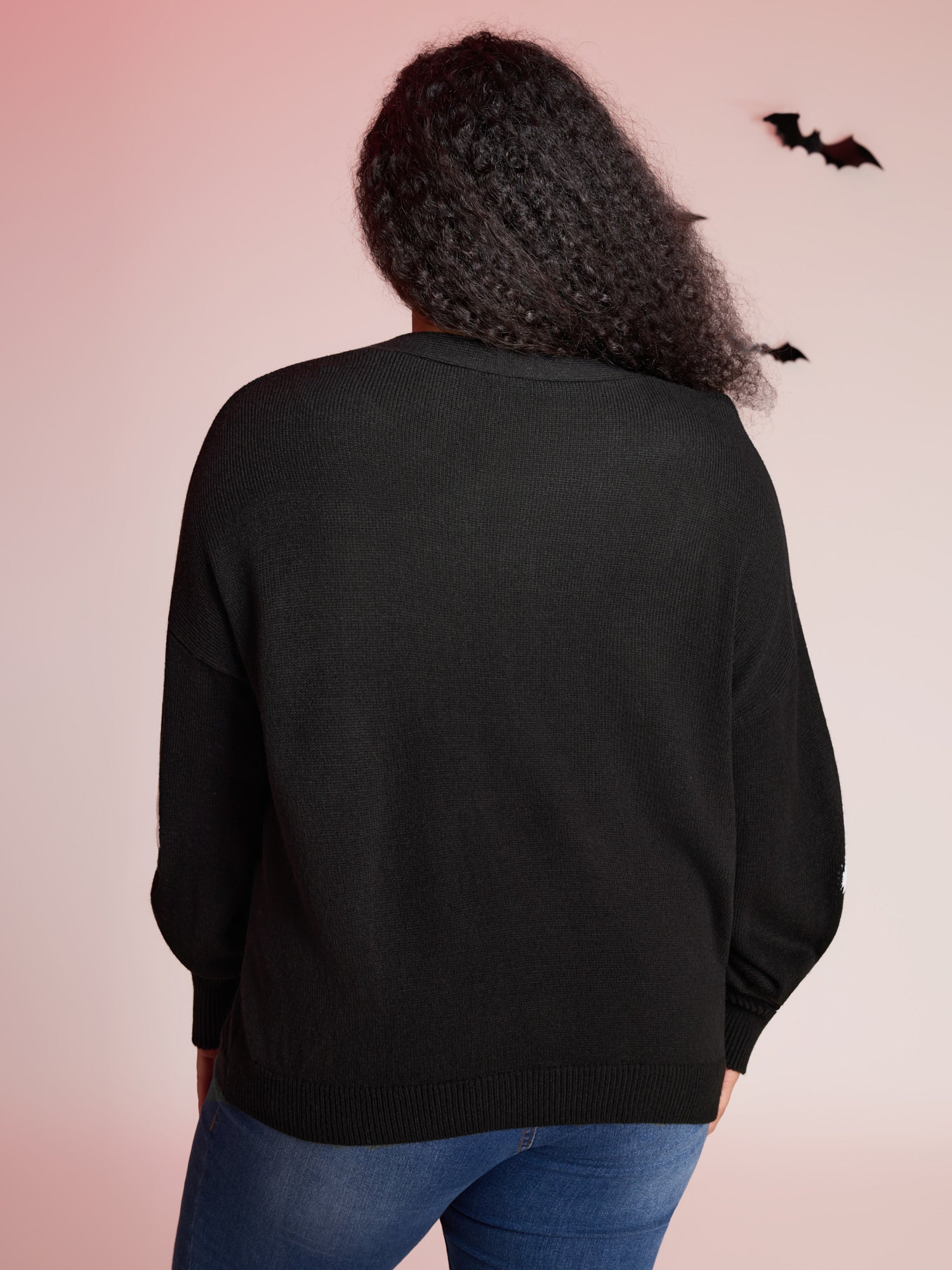 Happy Ghost Jacquard Arc Cardigan - Image 4