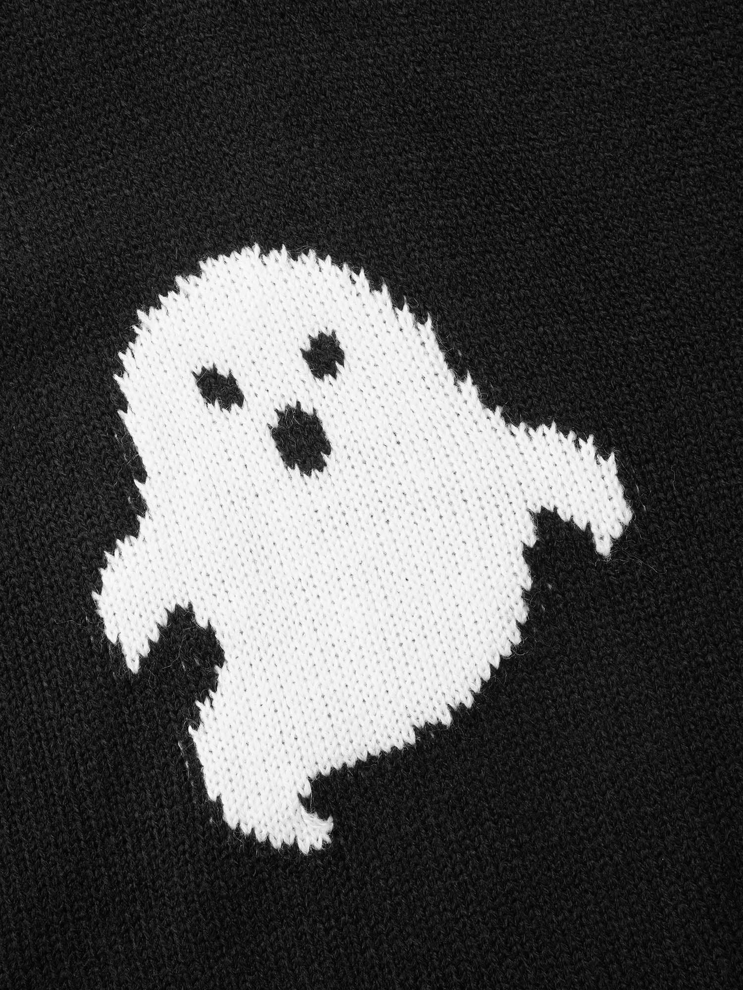 Happy Ghost Jacquard Arc Cardigan - Image 5