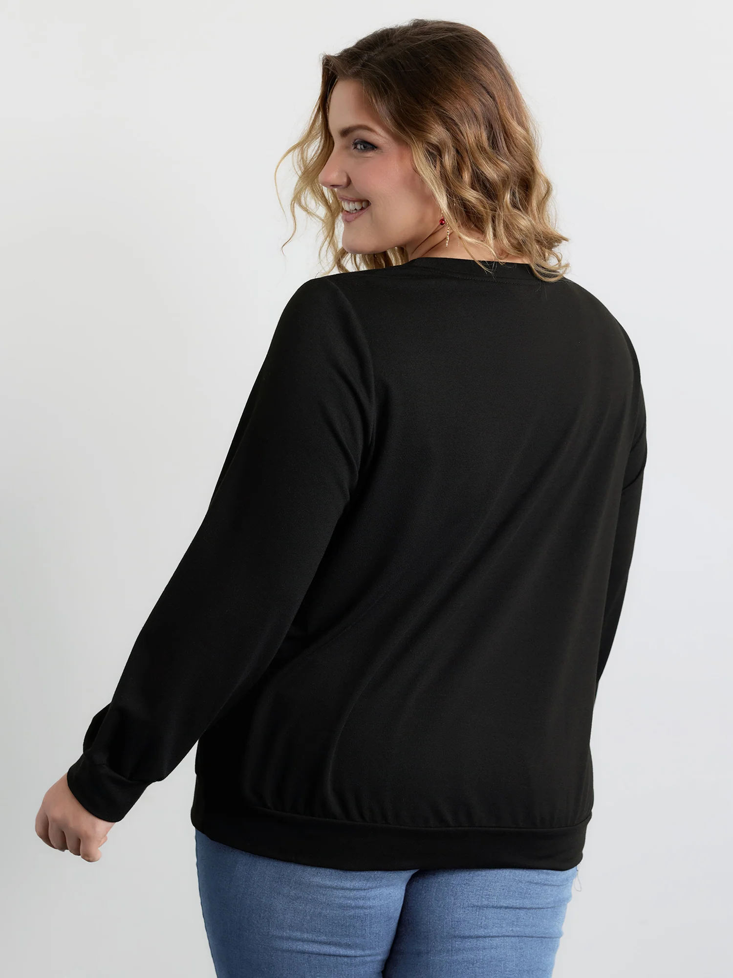 Happy Go Lucky Sequin Embroidery Sweatshirt - Image 4