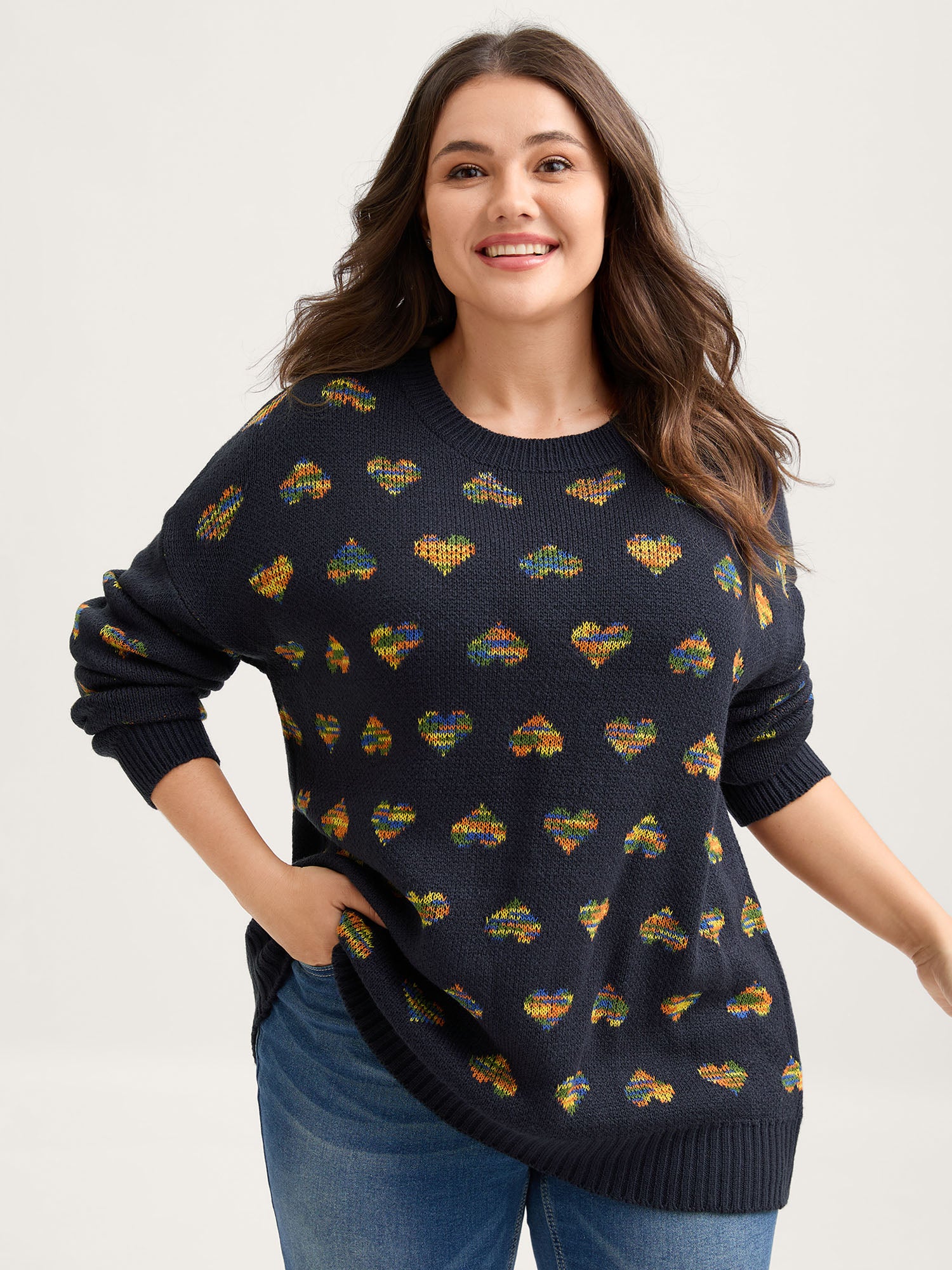 Happy Hearts Gradual Color Change Pullover - Image 2
