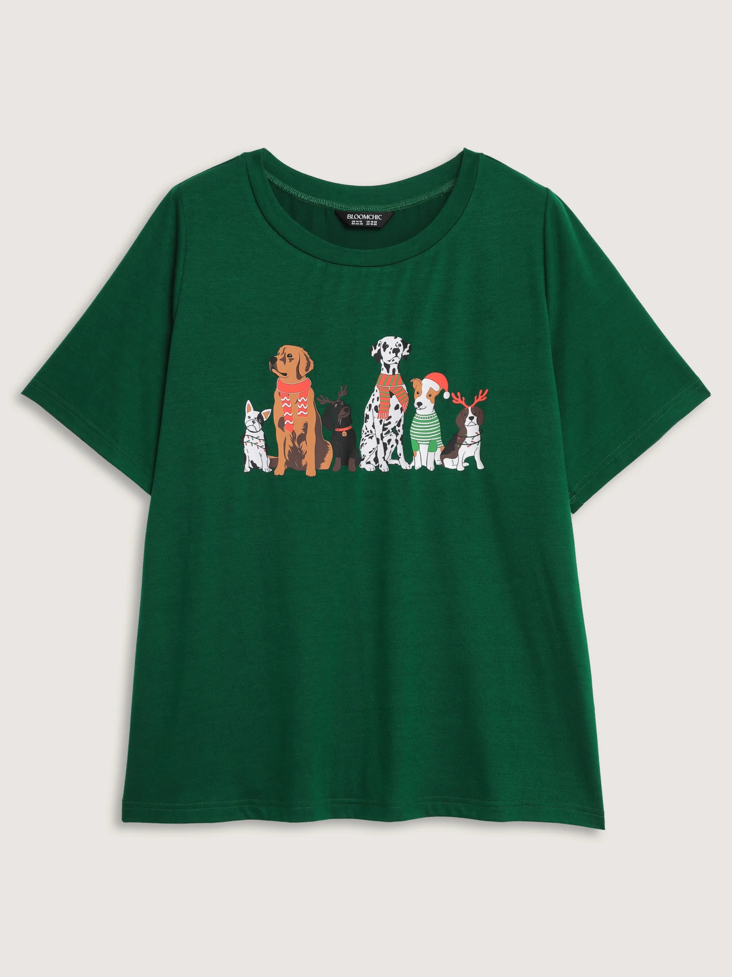 Happy Holiday Dogs Print T-Shirt - Image 6