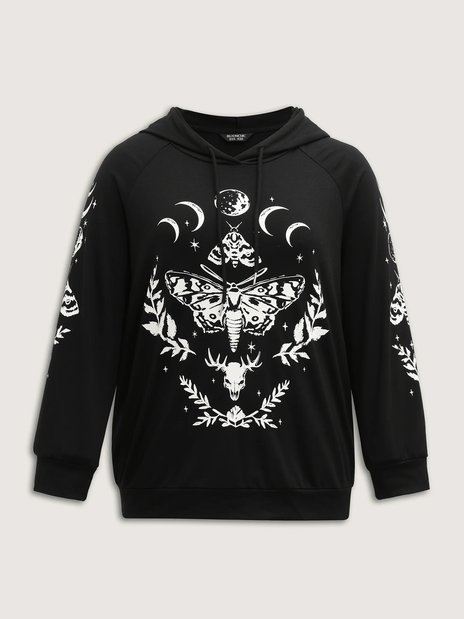 Haunted Midnight Motif Solid Hoodie - Image 7
