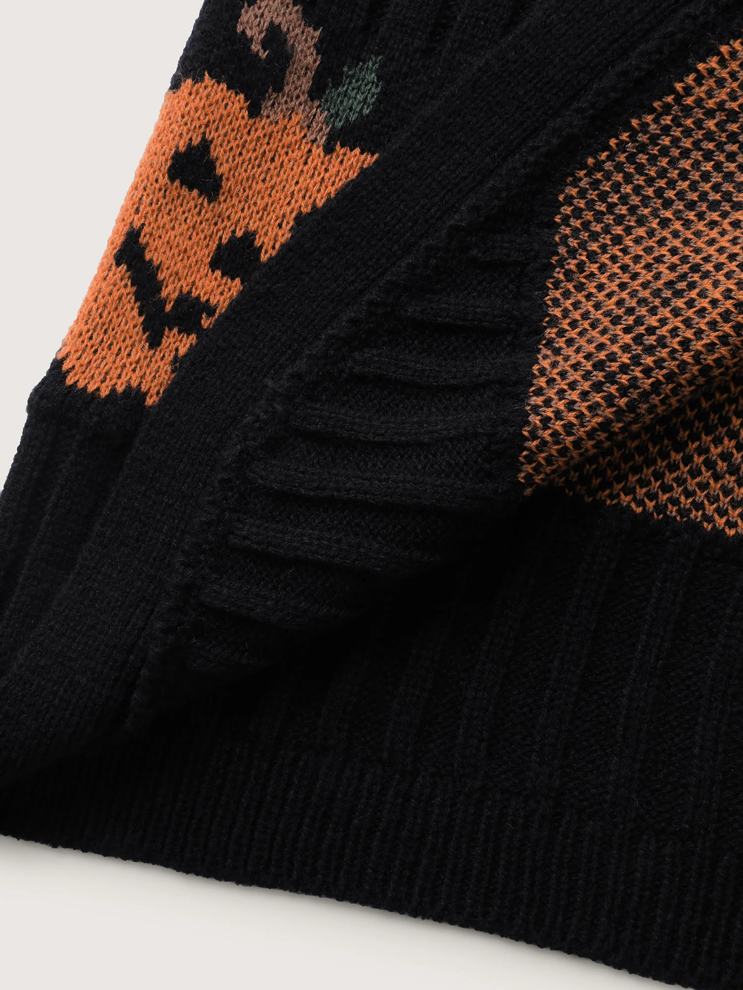 Haunted Pumpkin Print Curvy Hem Knit Cardigan - Image 7