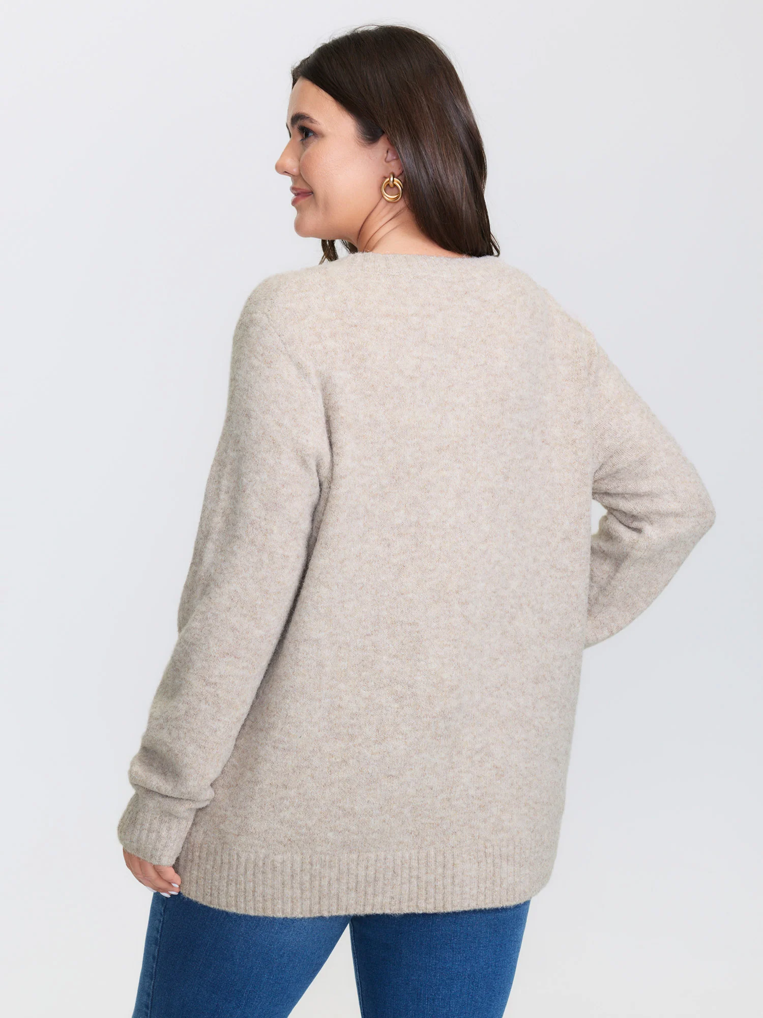 Heart Button-Down Pockets Knit Cardigan - Image 4