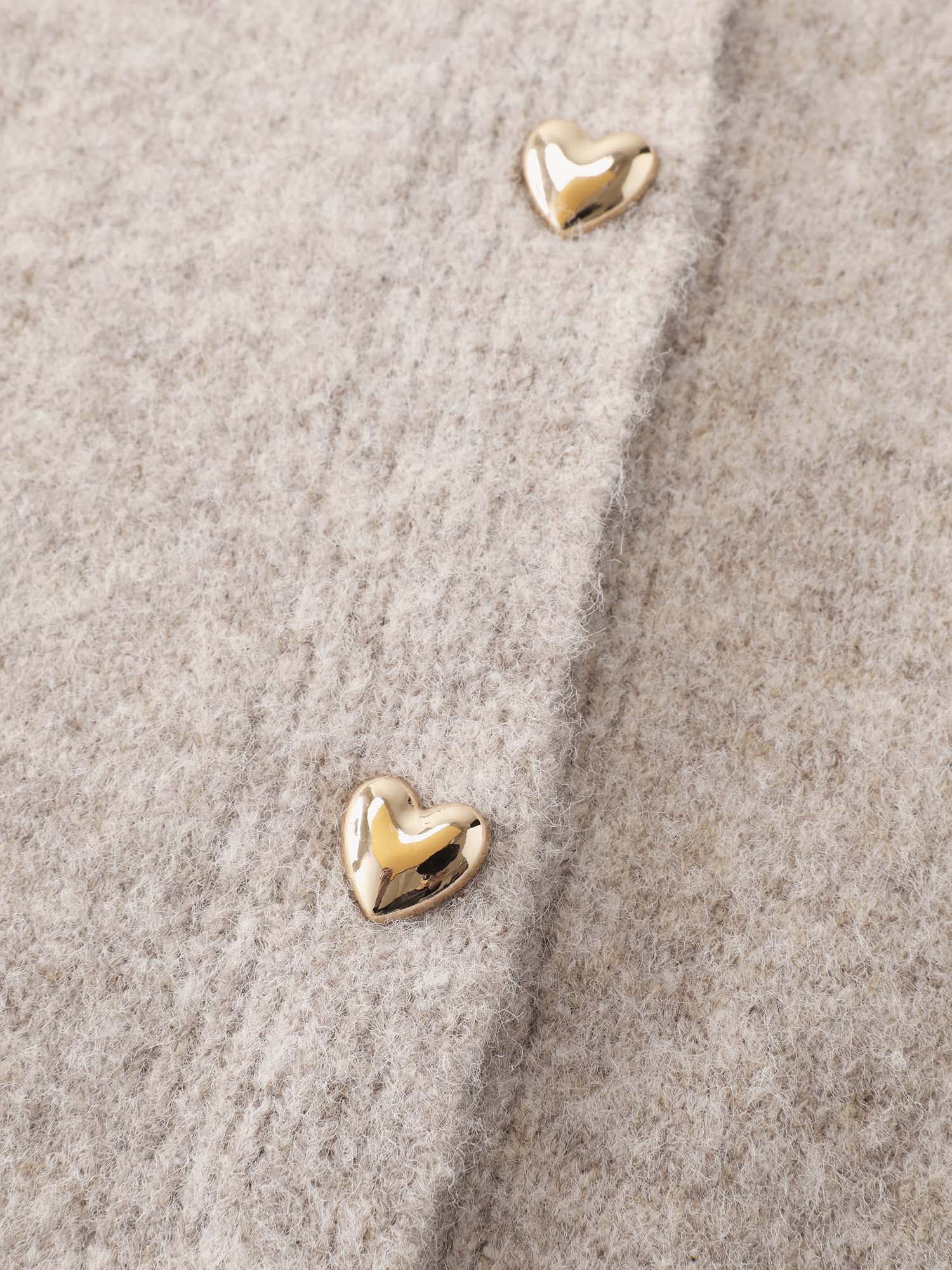 Heart Button-Down Pockets Knit Cardigan - Image 5