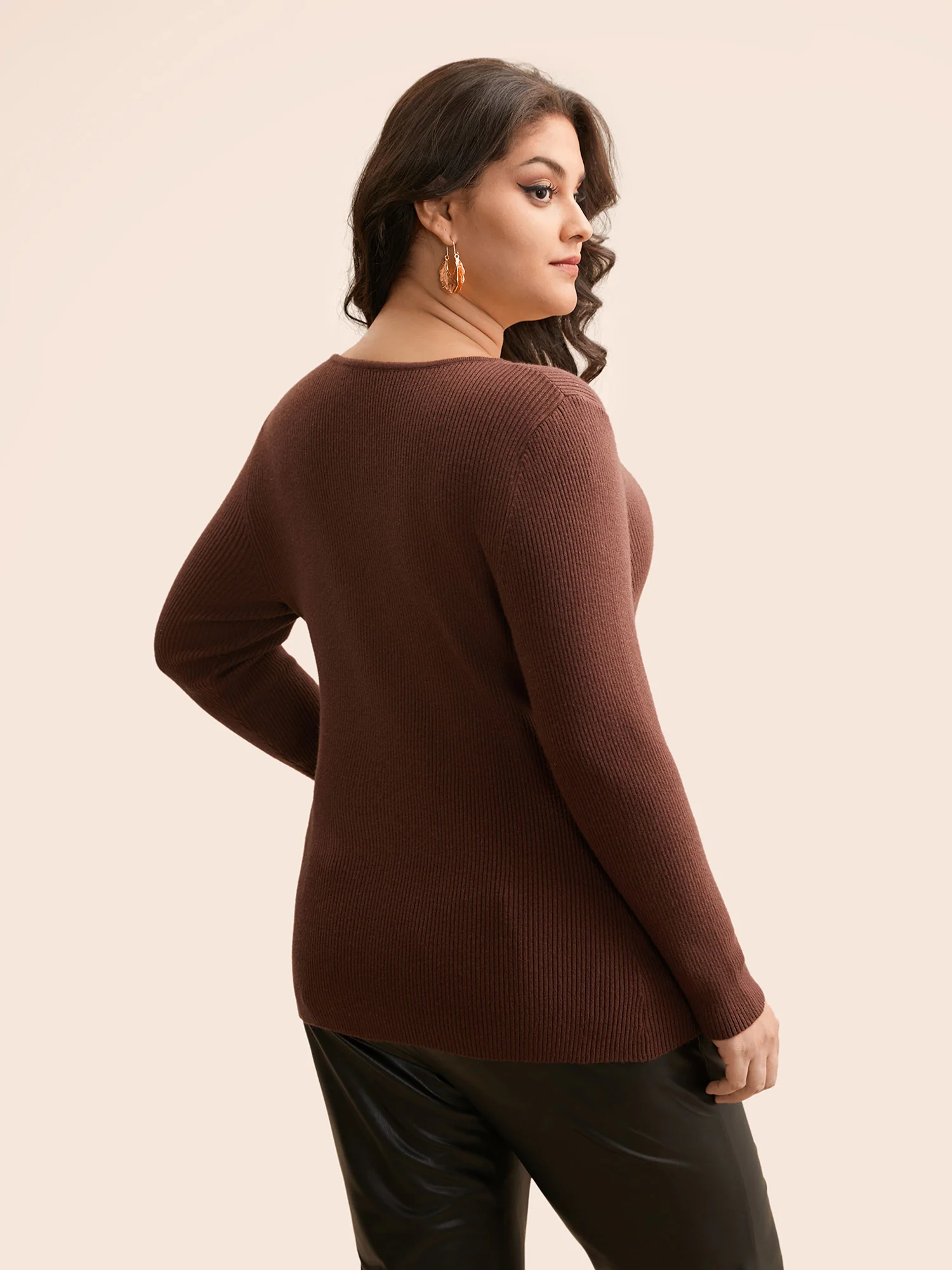 Heart Neckline Pit Strip Pullover - Image 2