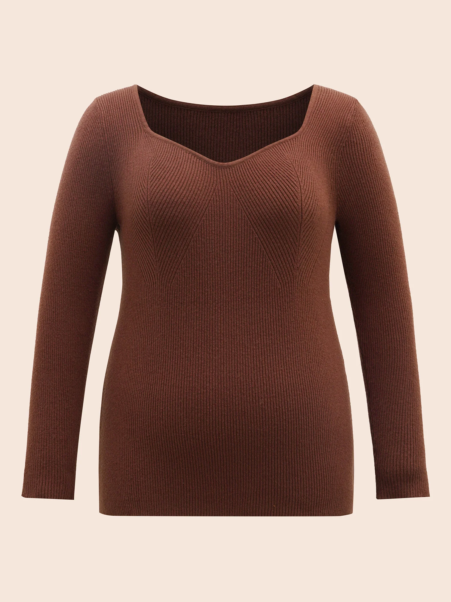 Heart Neckline Pit Strip Pullover - Image 7
