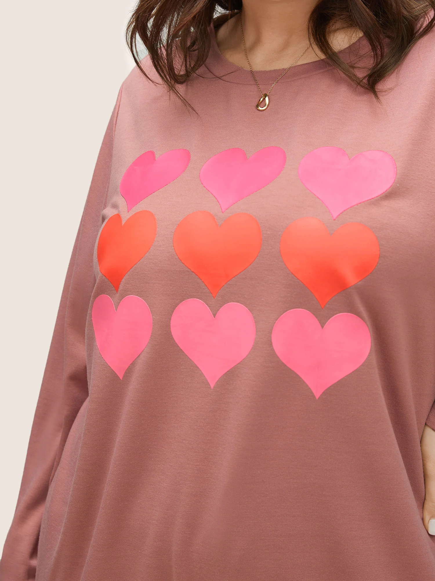 Heart Ombre Crew Neck Sweatshirt - Image 4