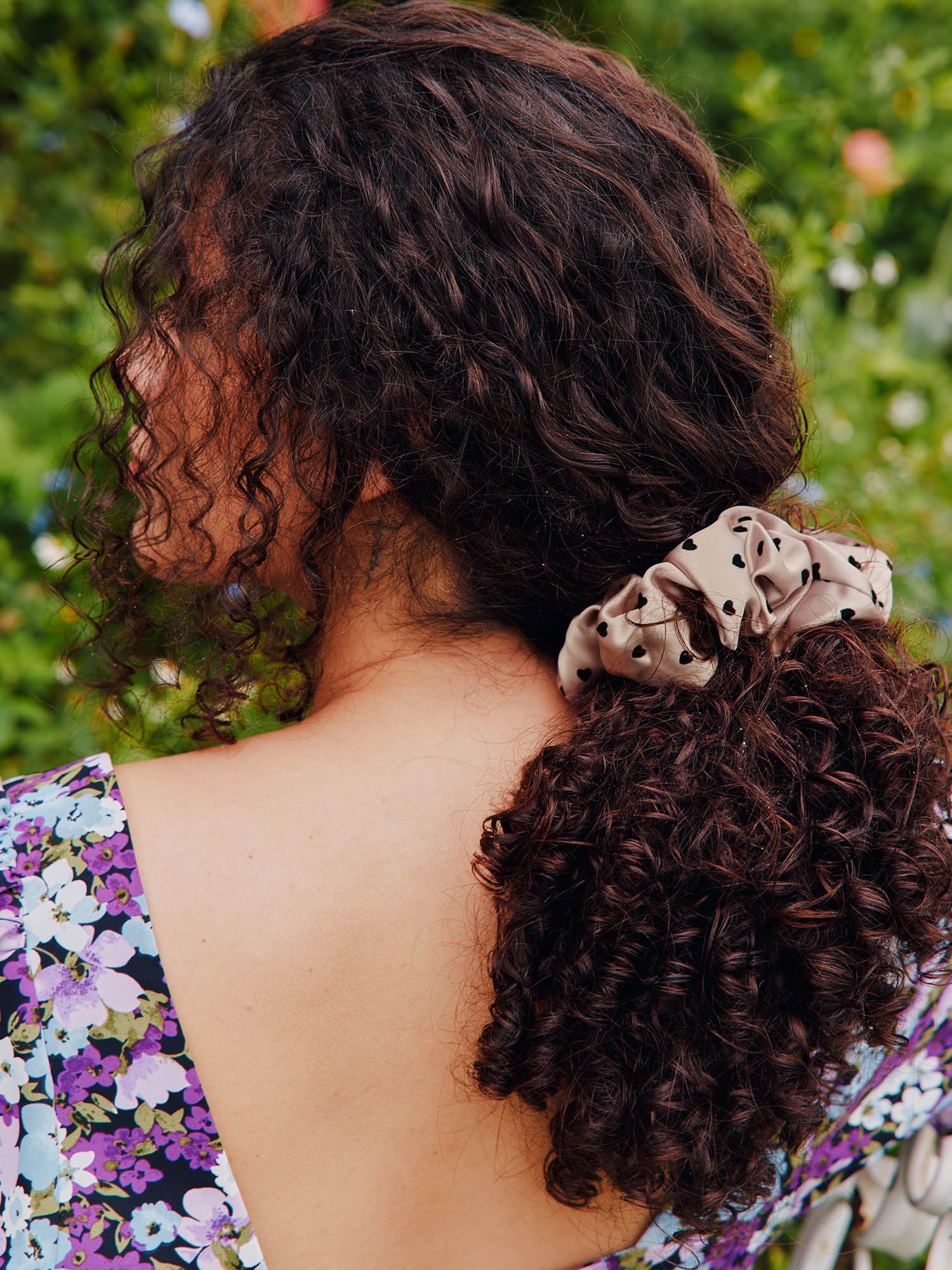 Heart Pattern Non-Hair Pull 3 Piece Scrunchie