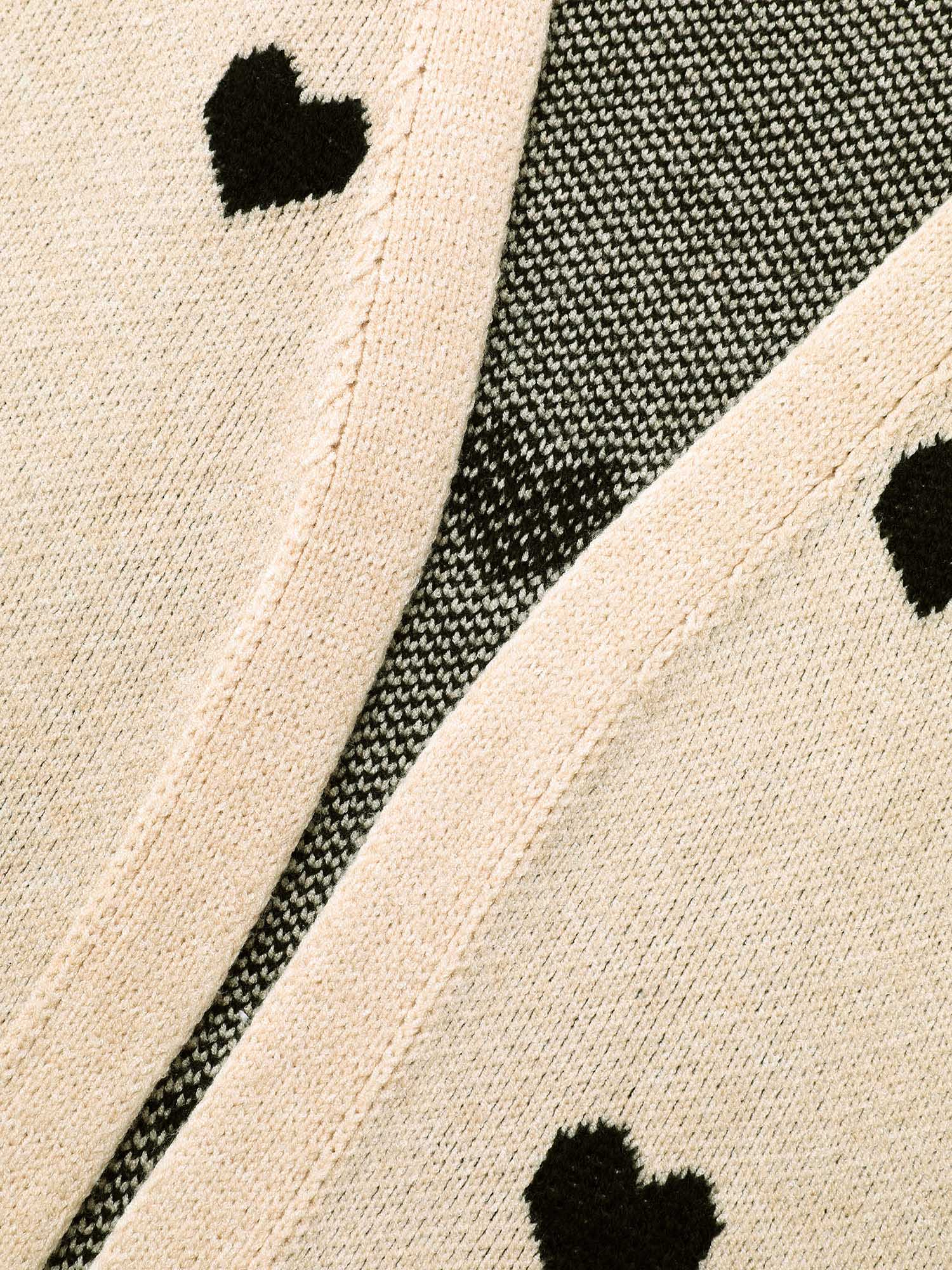 Heart-shaped Pattern Patch Pocket Cardigan - Image 7