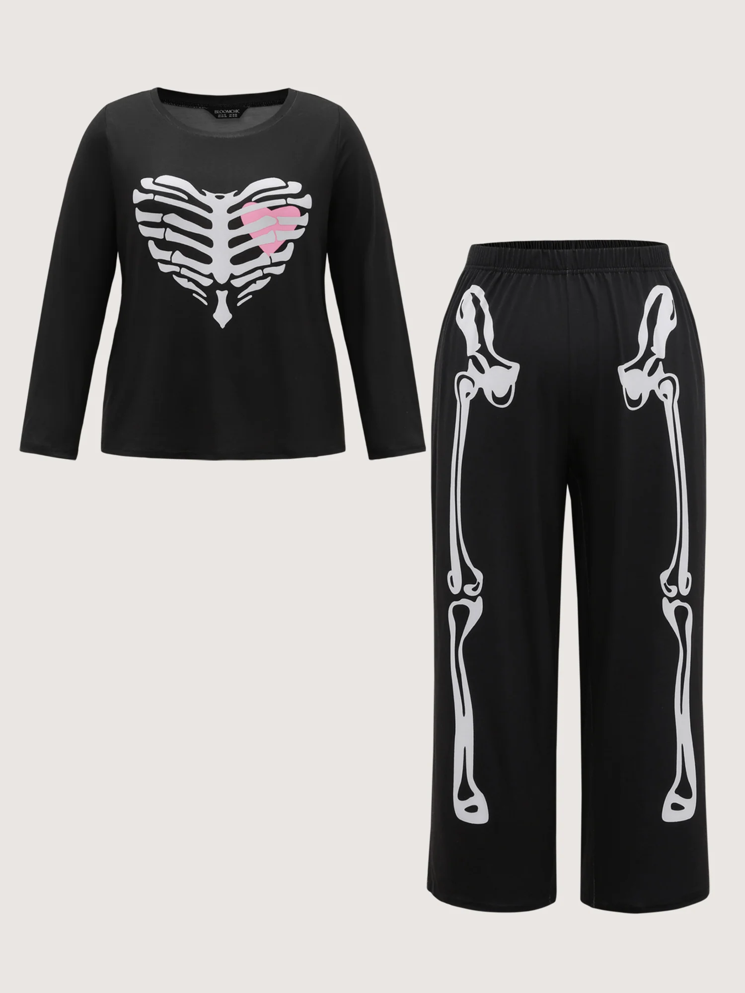 Hearty Skull Print Loungewear Set - Image 8