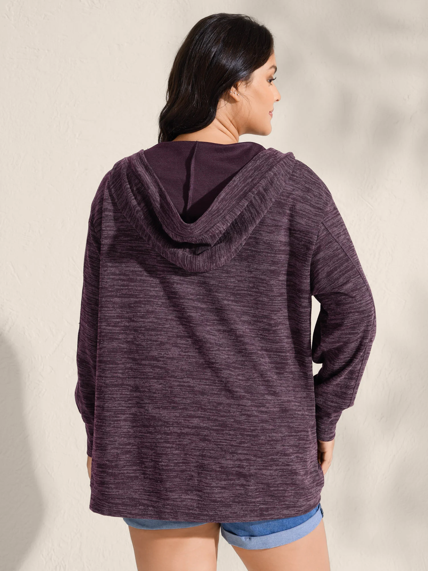 Heather Arc Hem Front-Open Jacket - Image 4