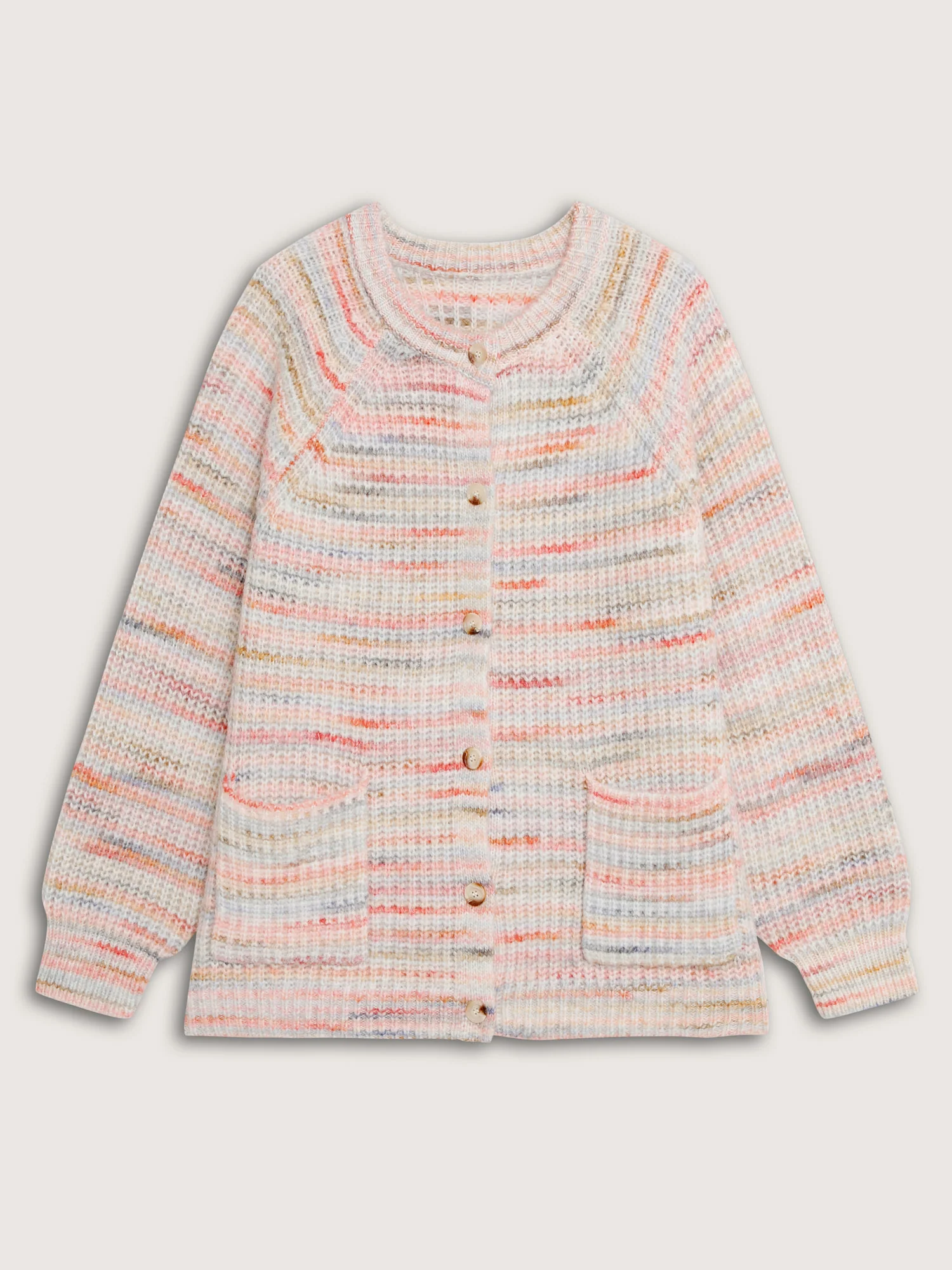 Heather Buttons Pockets Knit Cardigan - Image 6