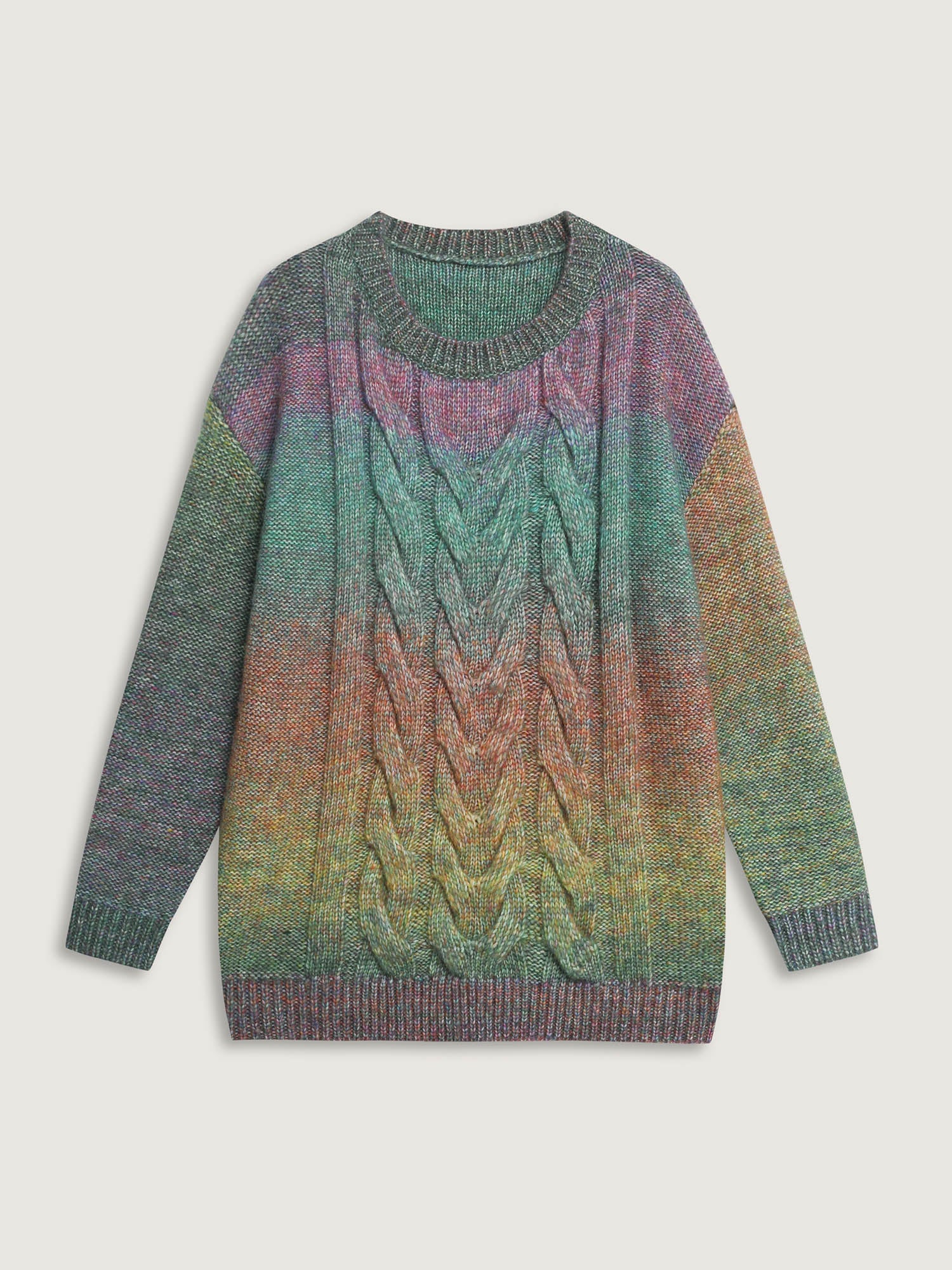Heather Color Gradient Drop Shoulder Pullover - Image 5
