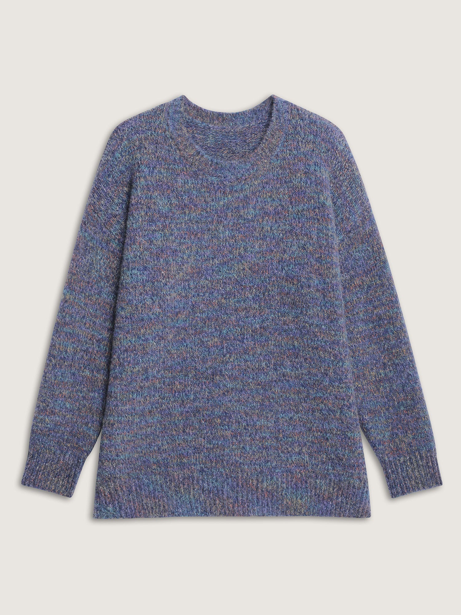 Heather Color Gradient Round Neck Pullover - Image 5