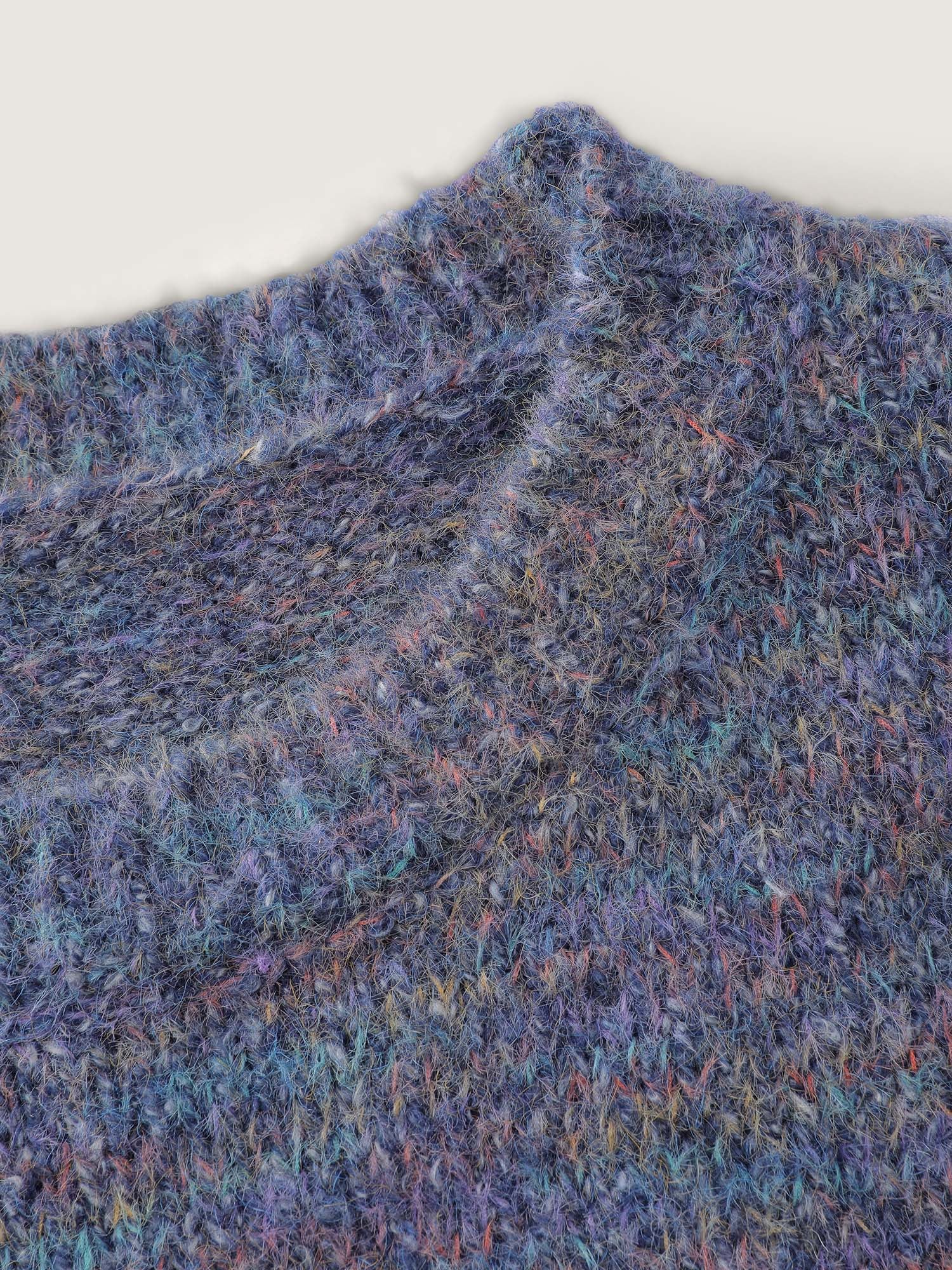 Heather Color Gradient Round Neck Pullover - Image 6