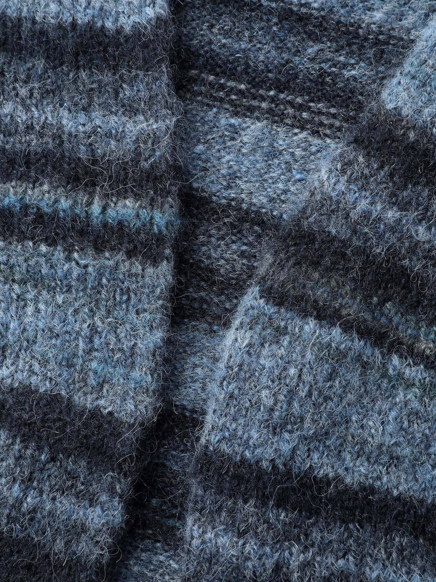 Wool Blend Curvy Hem Knit Cardigan - Image 6