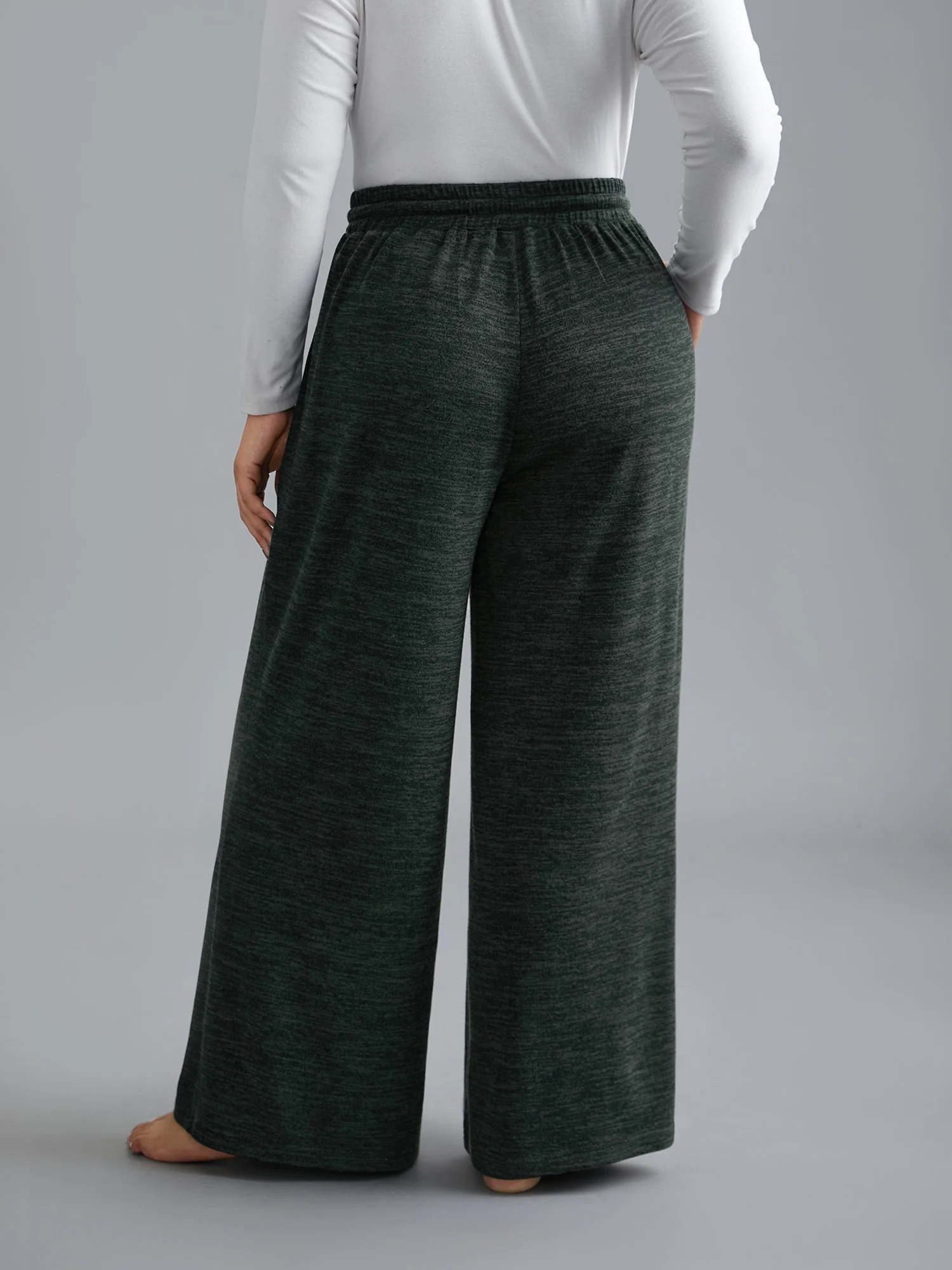 Heather Drawstring Loose Lounge Bottoms - Image 16
