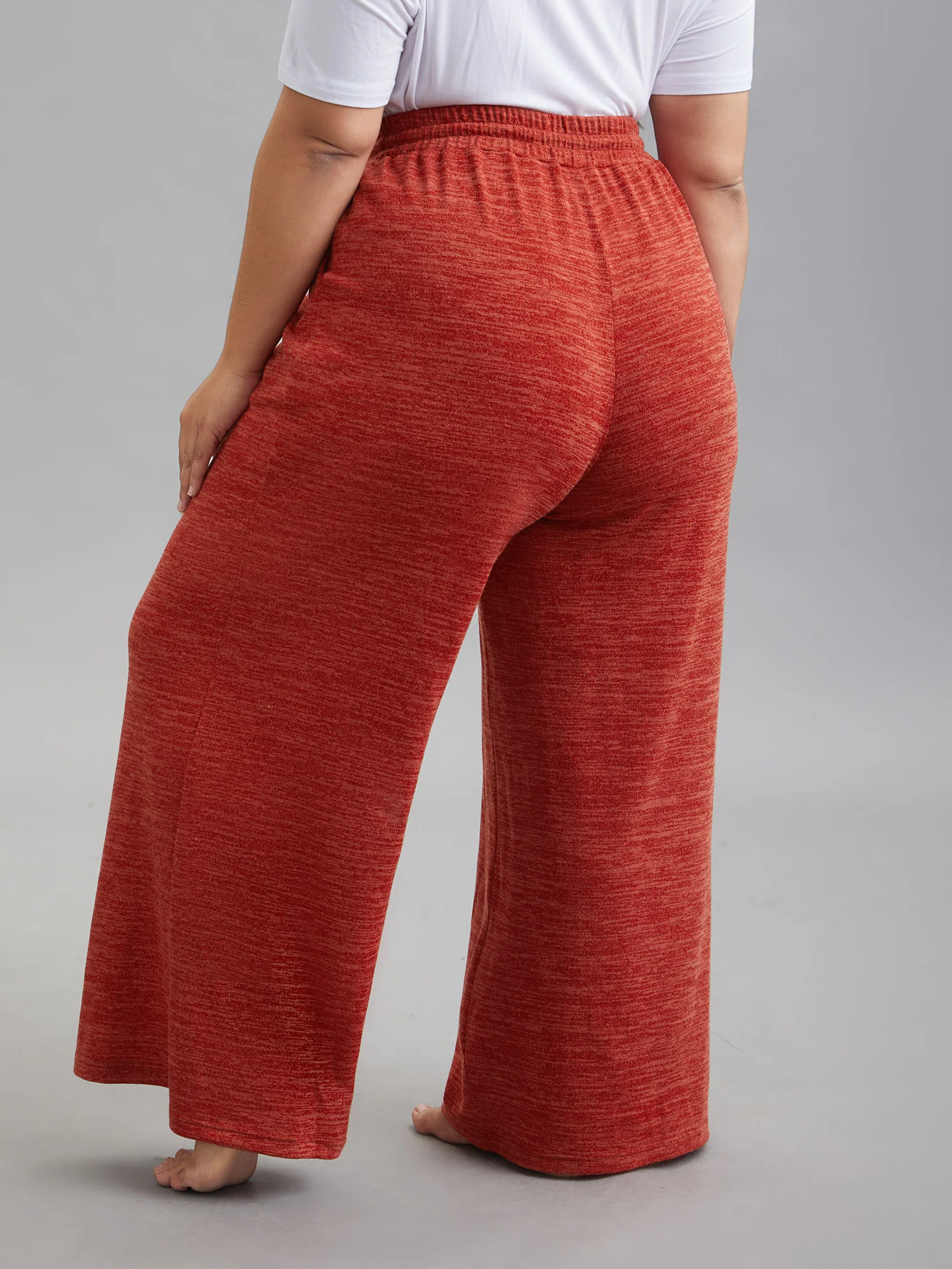 Heather Drawstring Loose Lounge Bottoms - Image 23