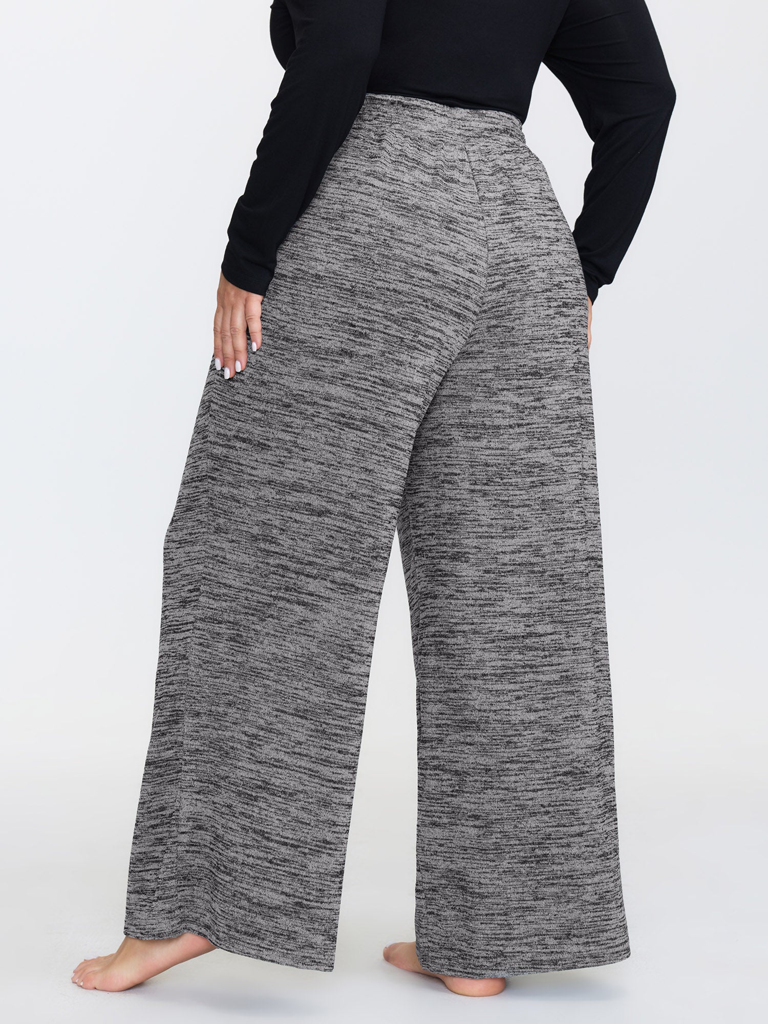 Heather Drawstring Loose Lounge Bottoms - Image 5