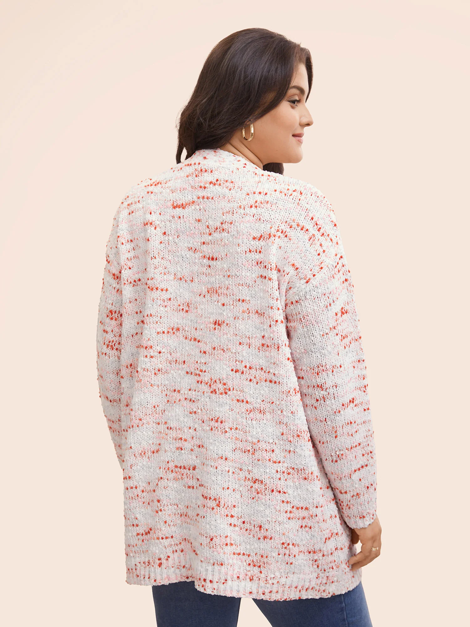 Heather Drop Shoulder Pocket Cardigan - Image 2