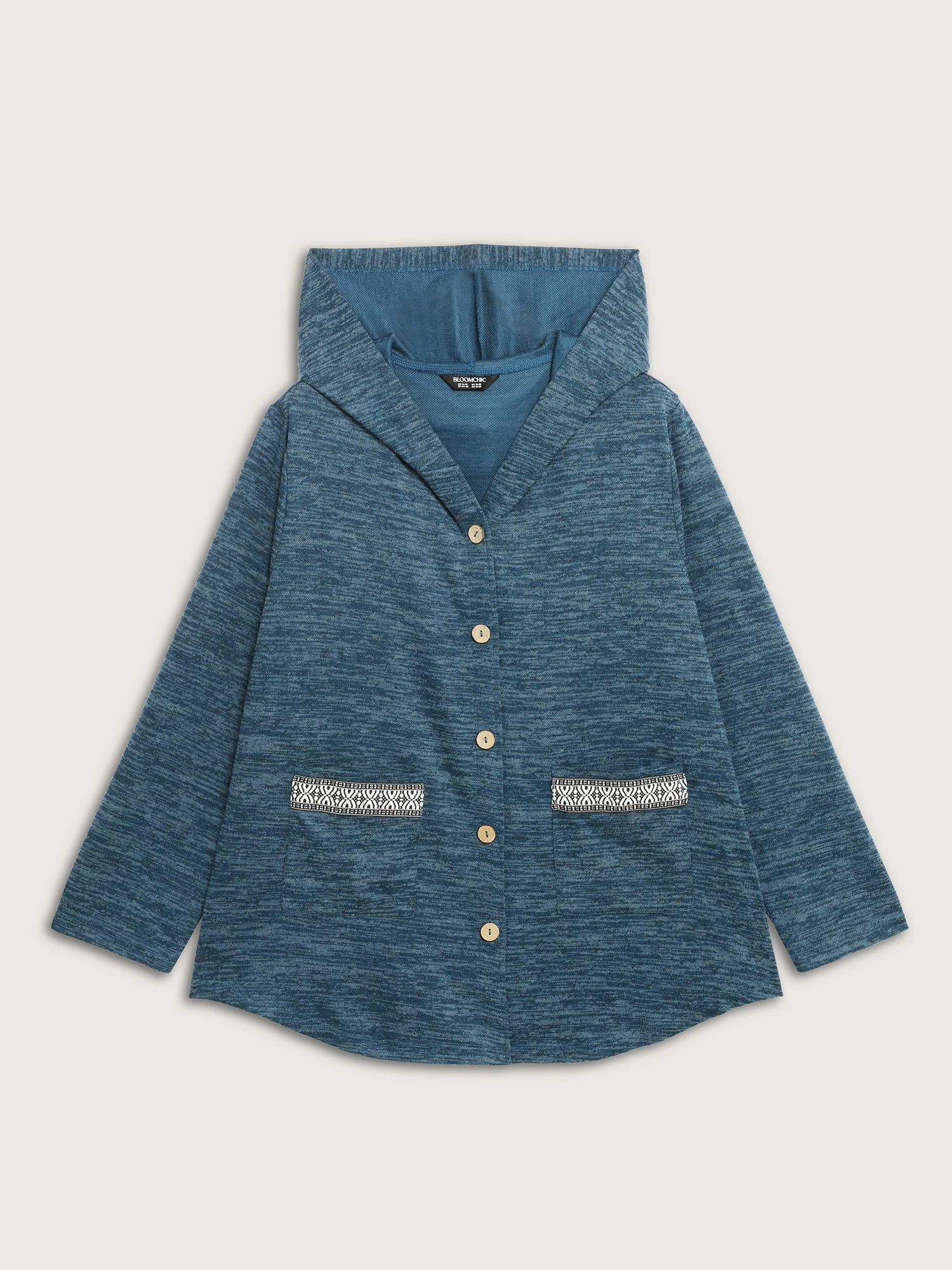 Heather Faux Cashmere Boho Stripe Coat - Image 8