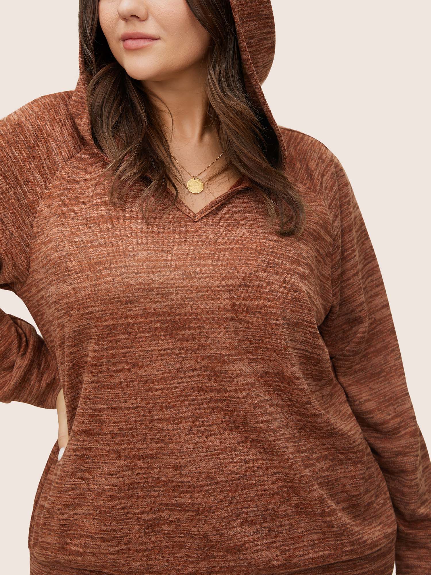 Heather Hooded Long Sleeve Sweatshirt - Image 4