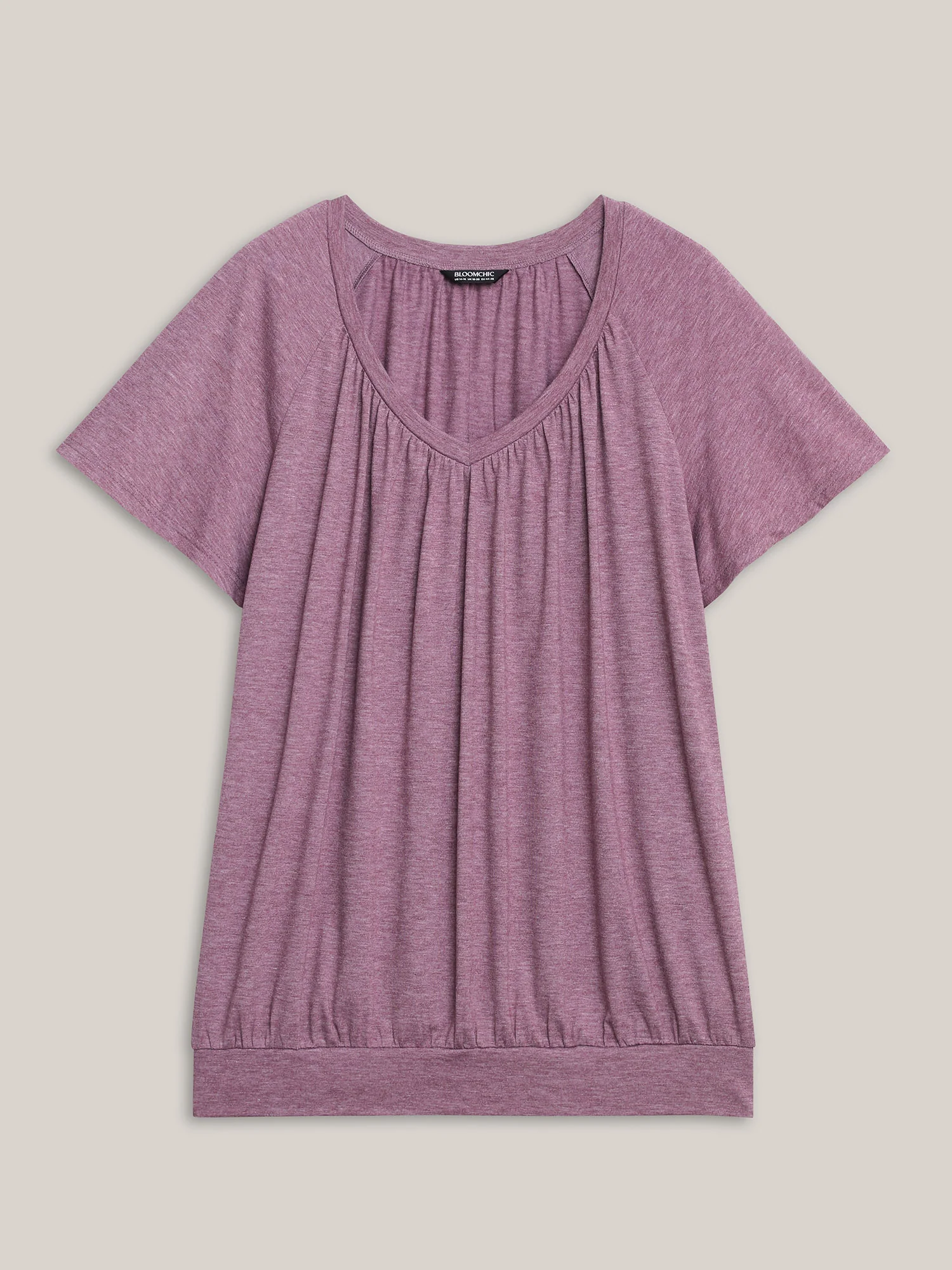 Heather Lotus Leaf Sleeve Jersey Top - Image 7
