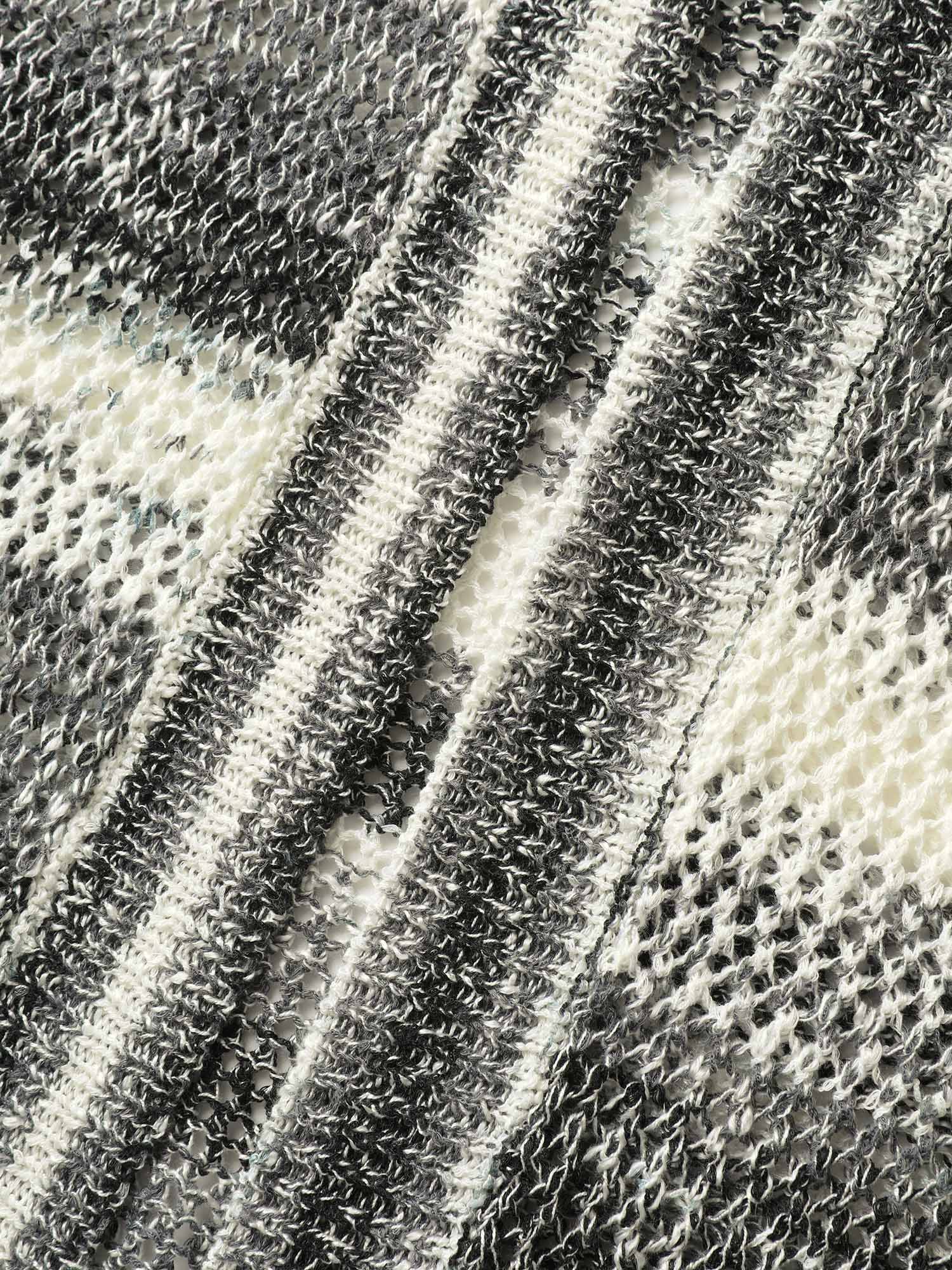 Heather Monochrome Striped Lightweight Cardigan - Image 5