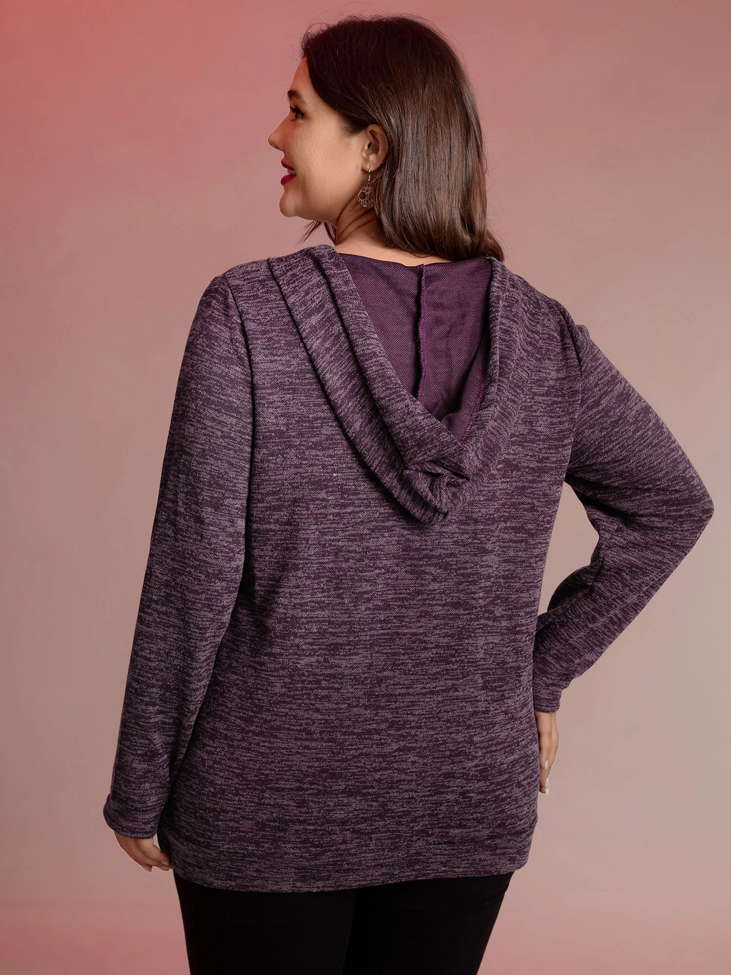 Heather Neck Cross-Tie Hoodie - Image 4