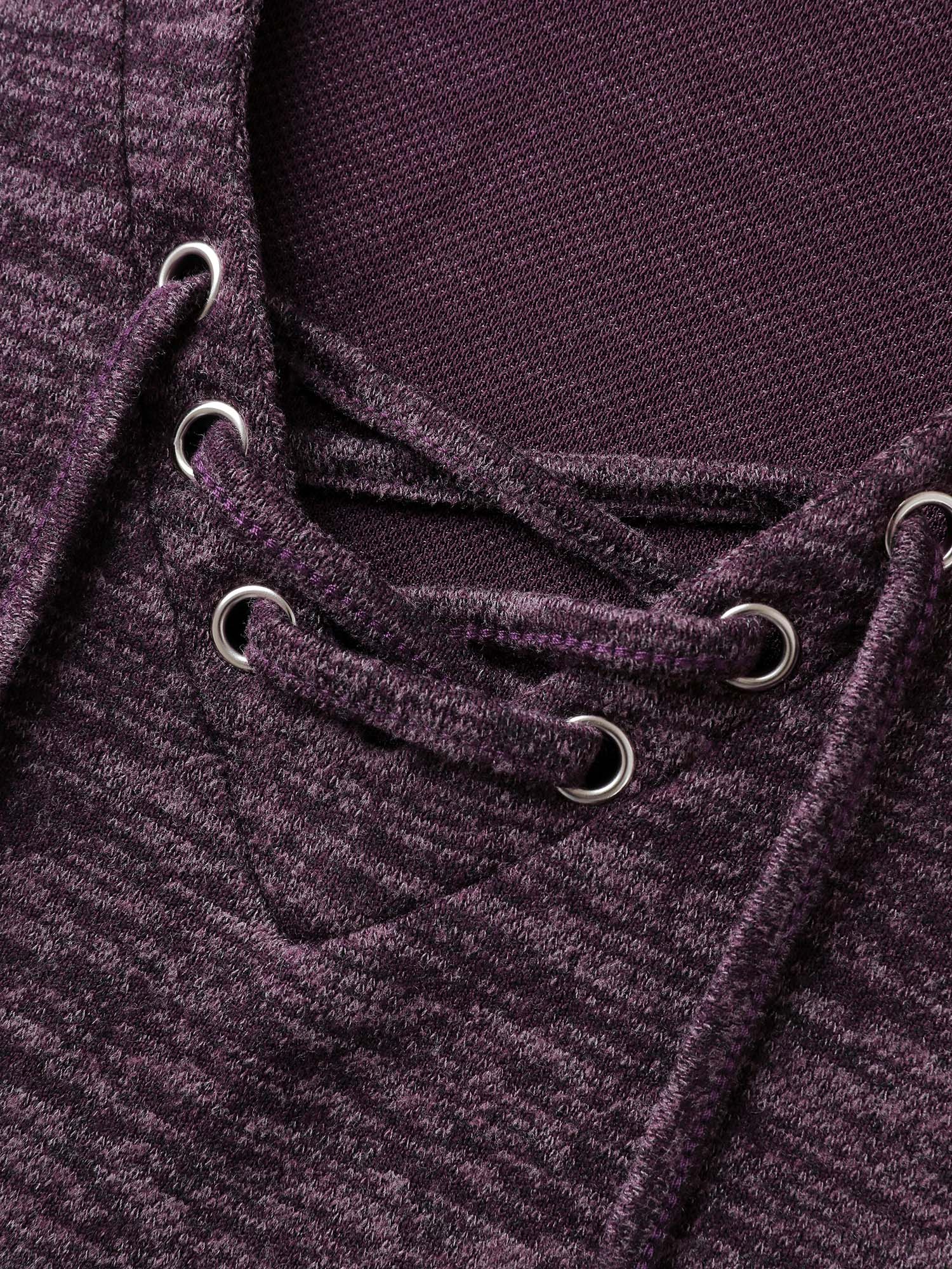 Heather Neck Cross-Tie Hoodie - Image 5