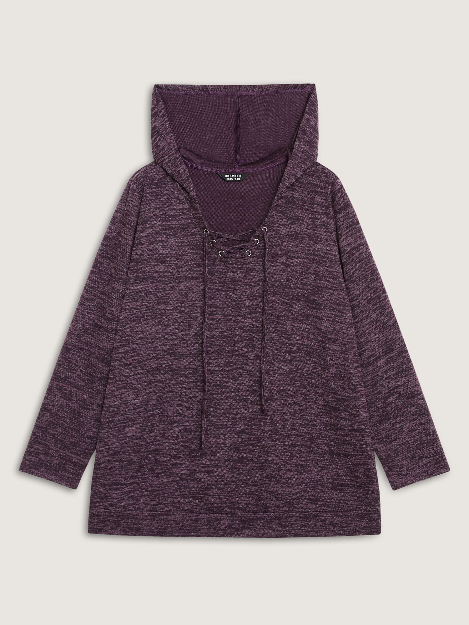 Heather Neck Cross-Tie Hoodie - Image 7