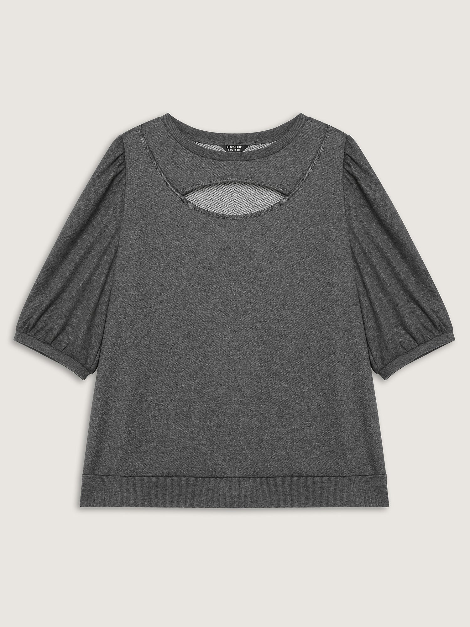 Heather Neckline Cut-Out Sweatshirt - Image 7