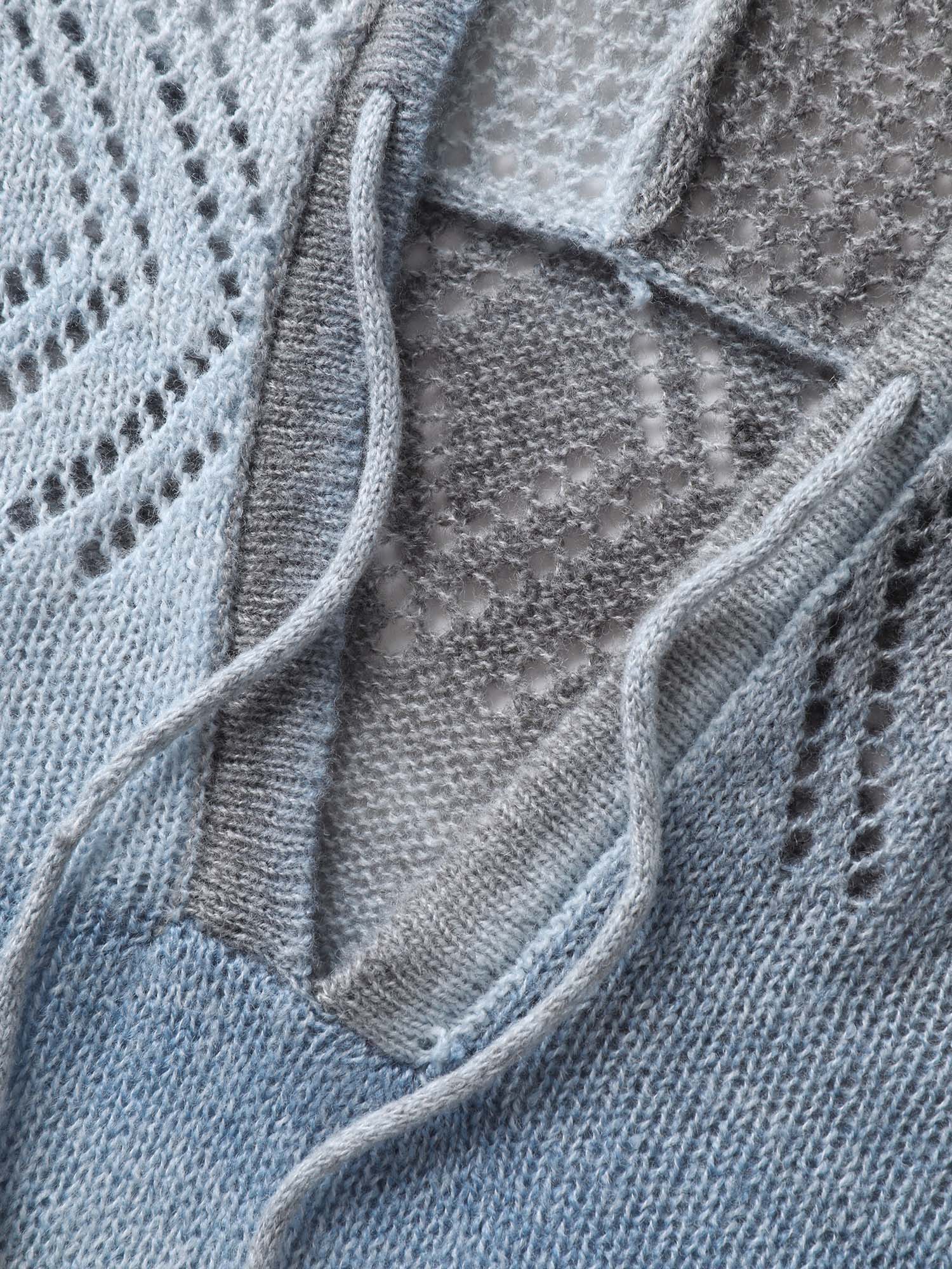 Heather Ombre Gradient Hooded Pullover - Image 7