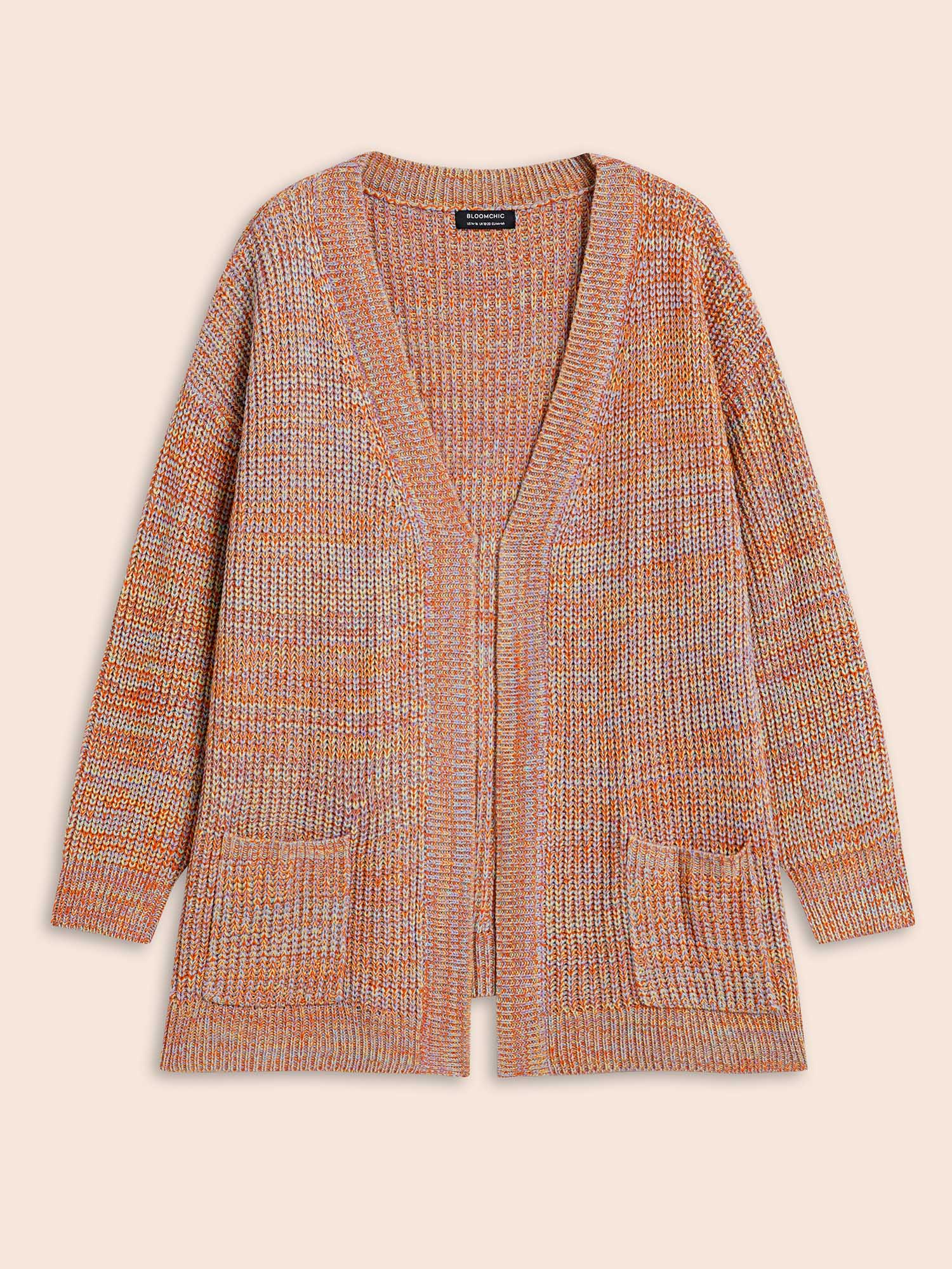 Heather Patch Pocket Drop Shoulder Cardigan - Image 8