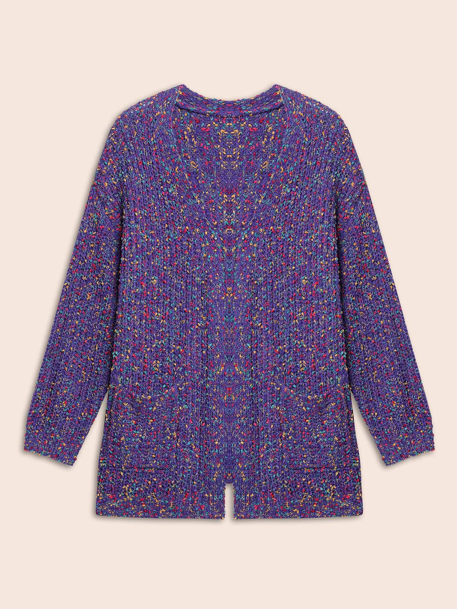 Heather Patched Pocket Drop Shoulder Cardigan - Image 7