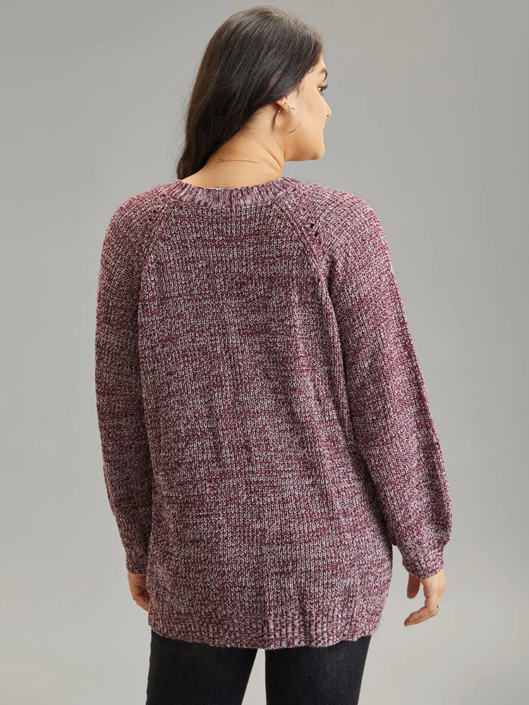 Heather Patched Pocket Open Front Cardigan - Image 2