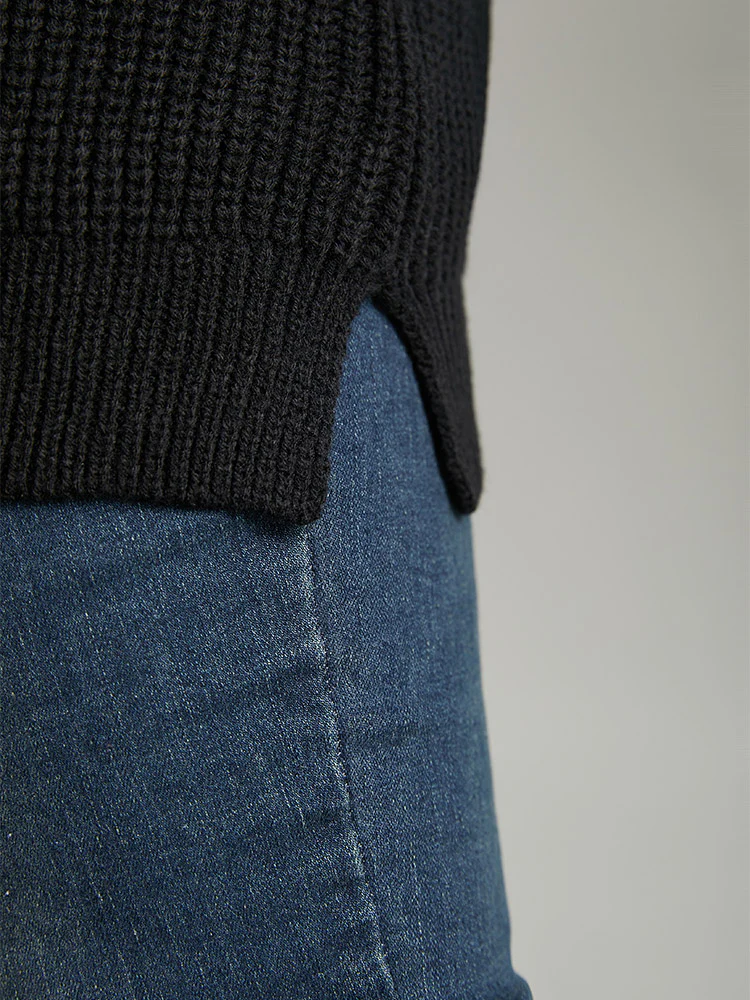 Heather Patchwork Raglan Sleeve Pocket Cardigan - Image 6