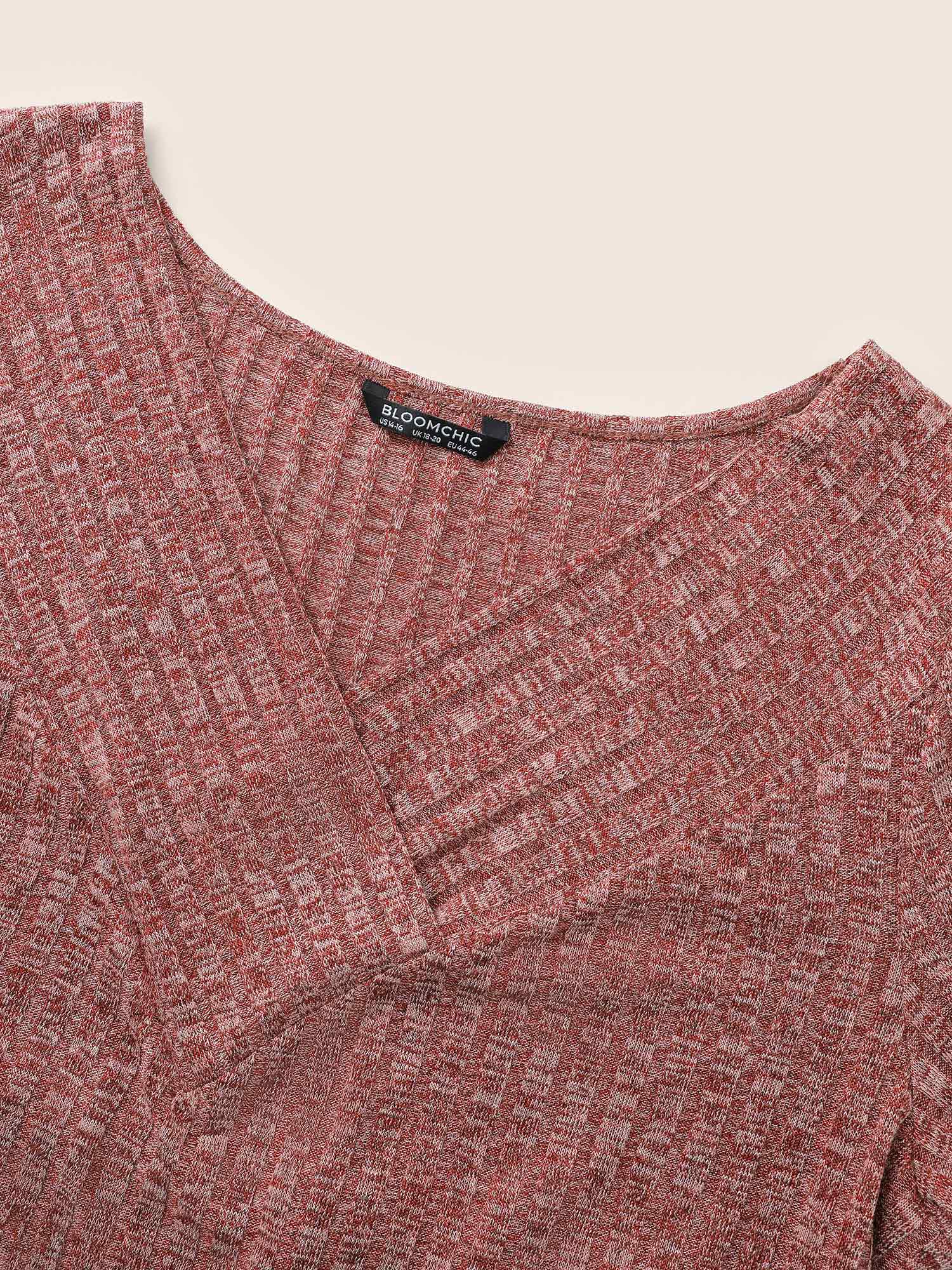 Heather Plisse Long Sleeve T-shirt - Image 5