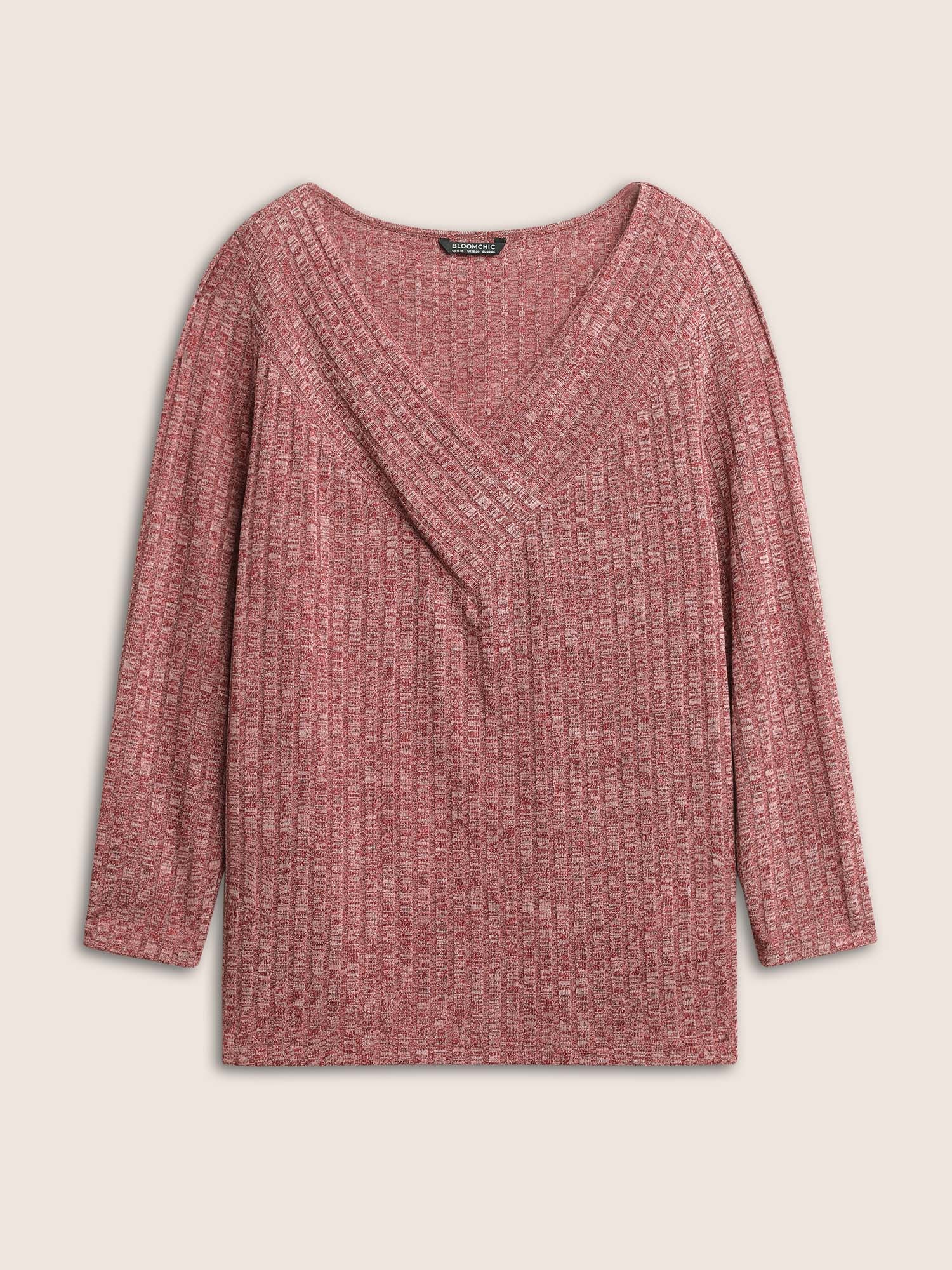 Heather Plisse Long Sleeve T-shirt - Image 7