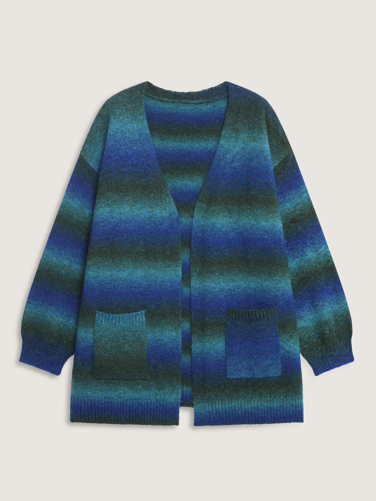 Heather Pockets Open-Front Knit Cardigan - Image 8