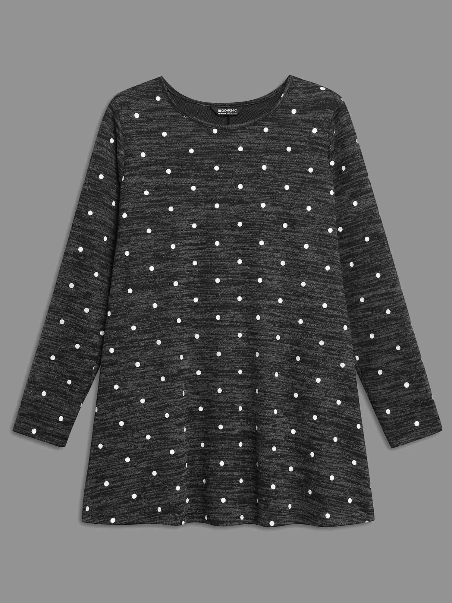 Heather Polka Dot Pocket T-shirt - Image 7