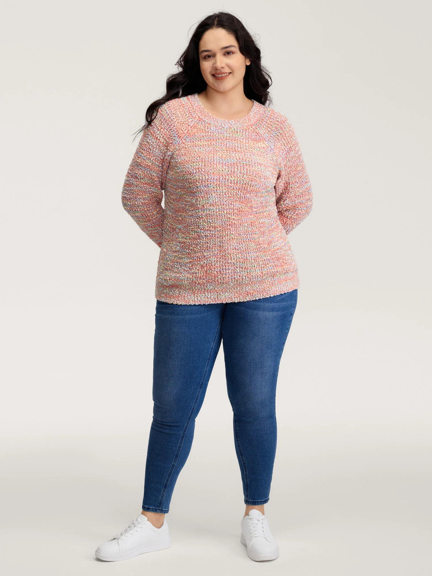 Heather Raglan Sleeve Contrast Pullover - Image 3