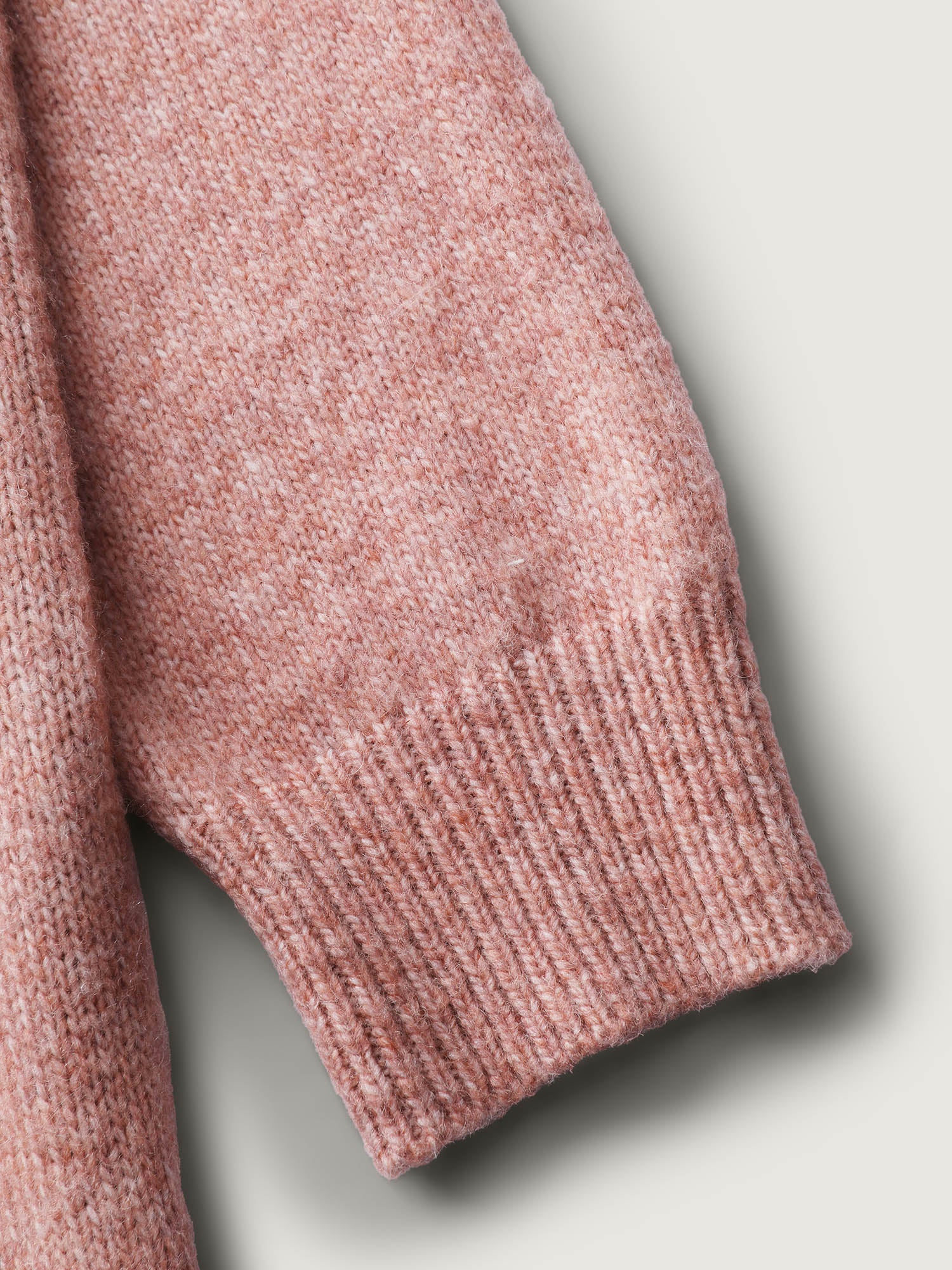 Heather Ribbed Hem Solid Pullover - Image 5