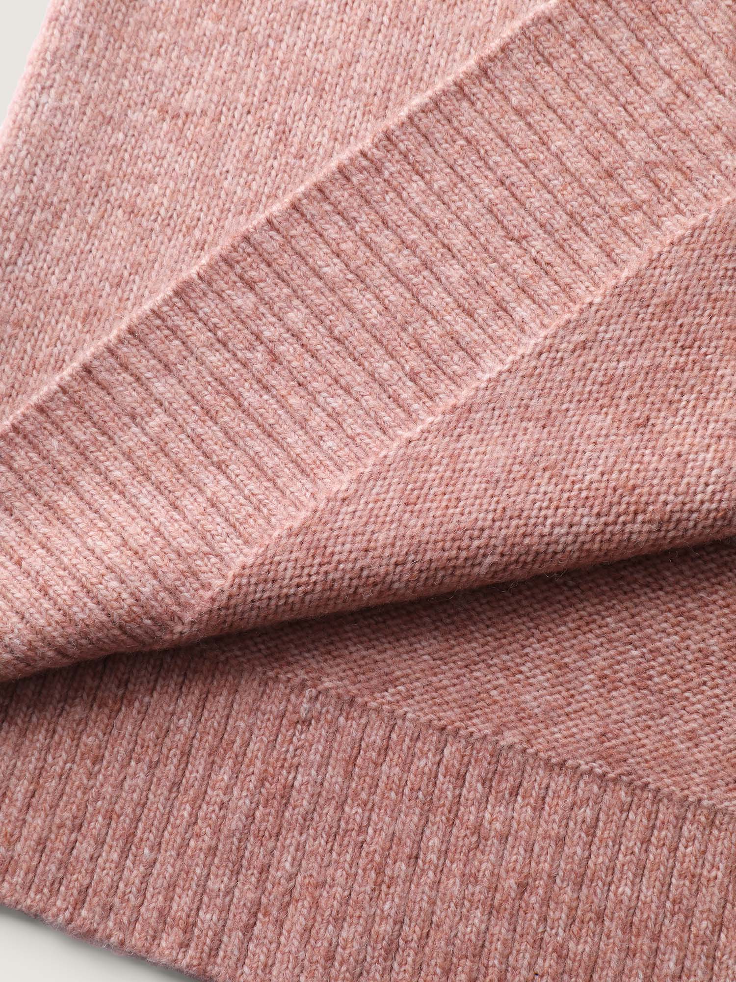 Heather Ribbed Hem Solid Pullover - Image 7