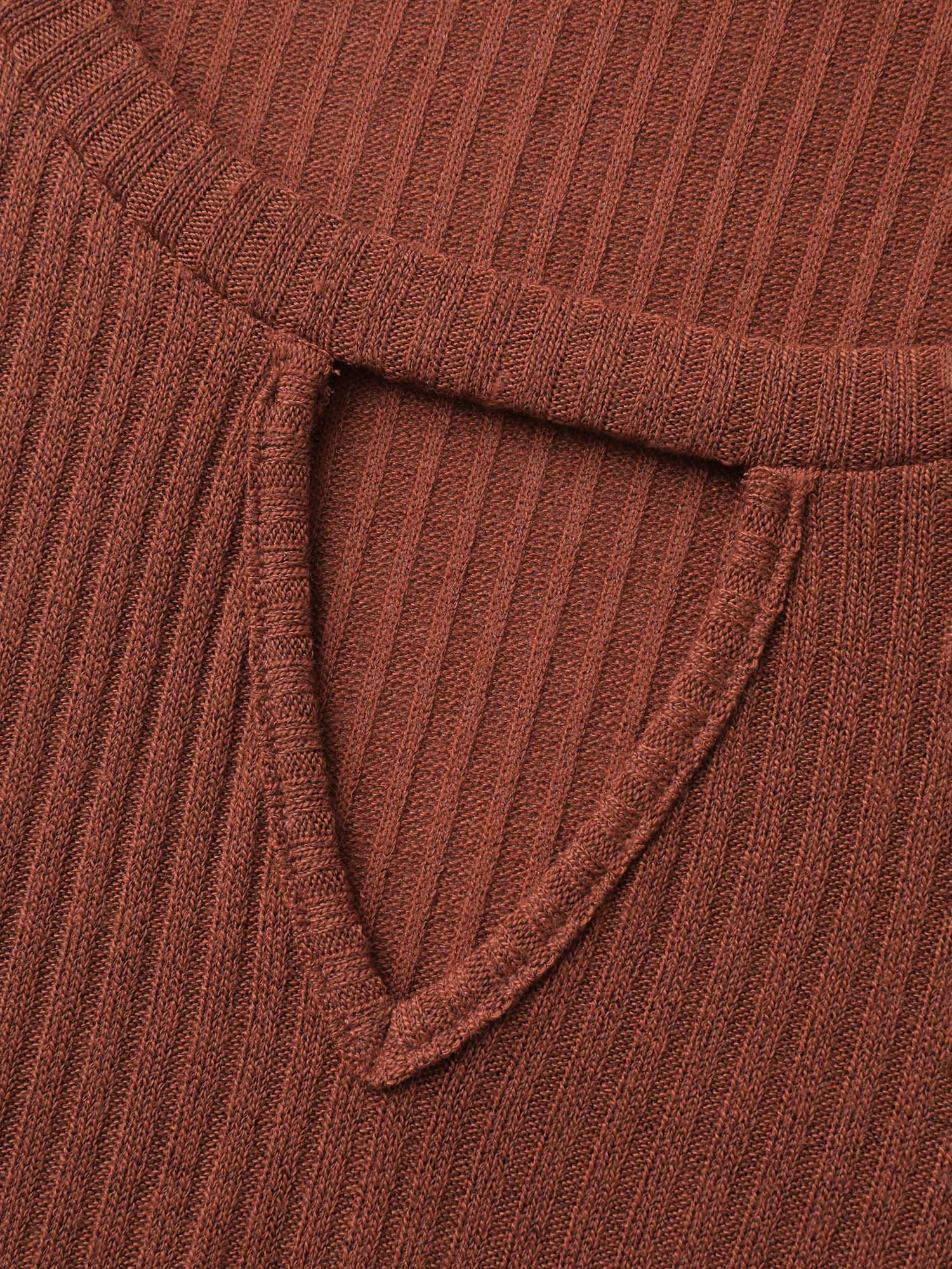 Heather Ribbed Stretchy Metal Buckle Maxi Dress - Image 8