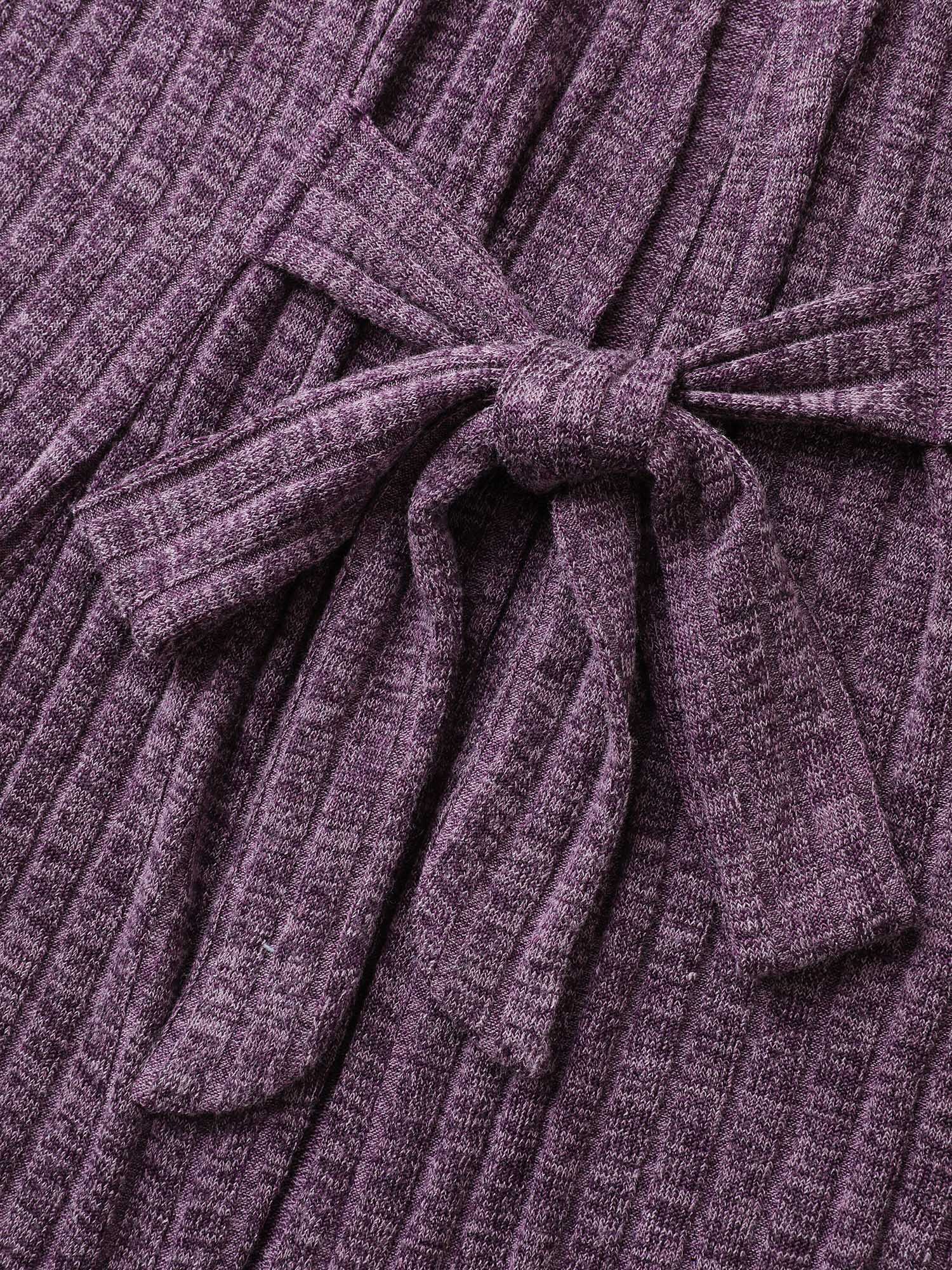 Heather Ribbed Supersoft Front-Tie Jacket - Image 5
