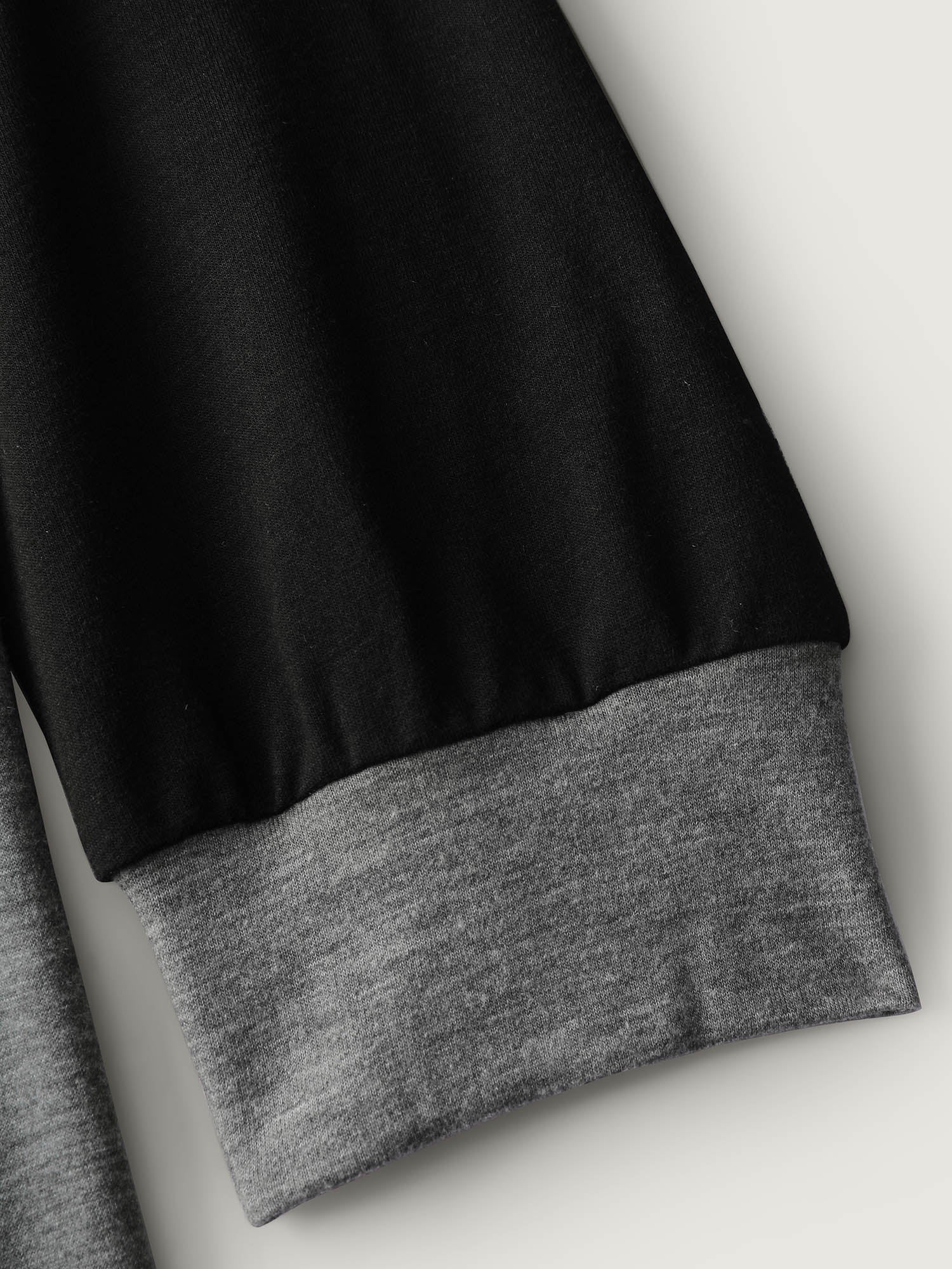 Heather Stretchy Colorblock Long Hoodie - Image 7