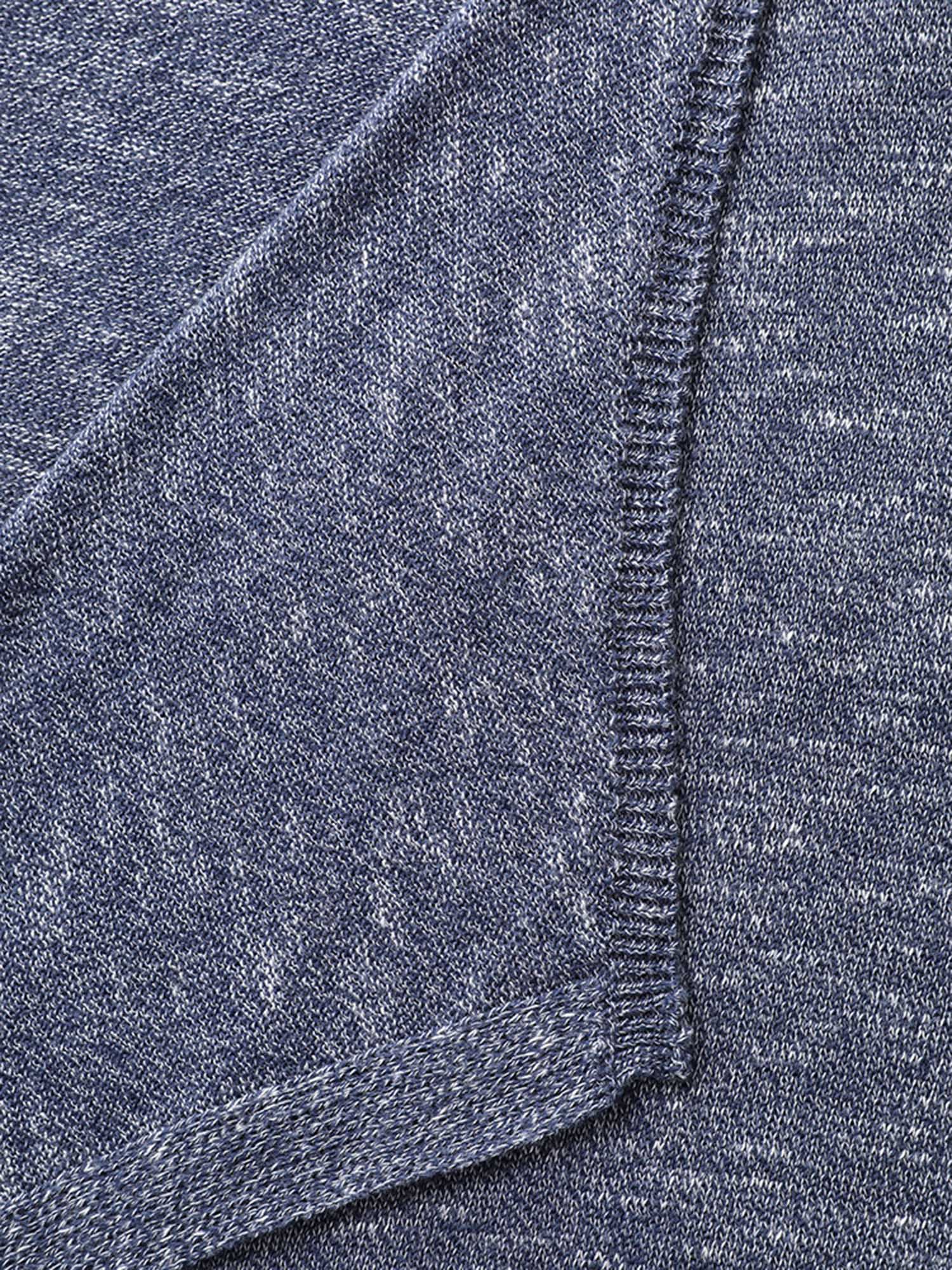 Heather Tab Sleeve Irregular Hem Knit Cardigan - Image 7